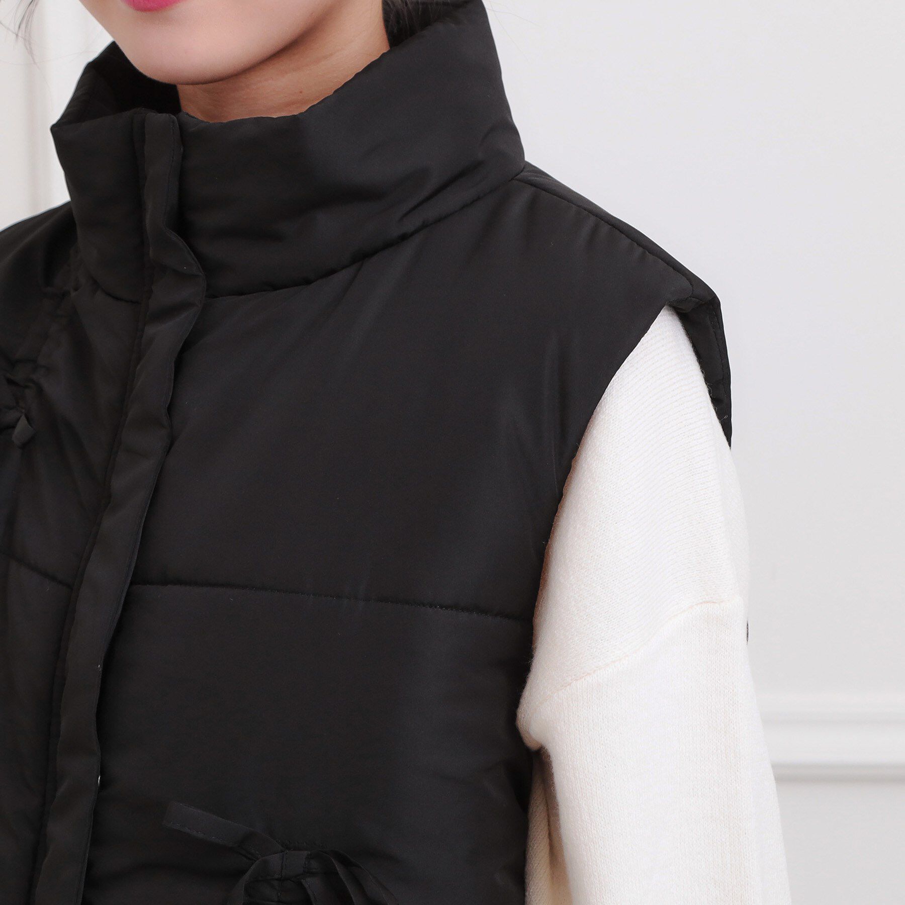 PINK-latte「中綿リボンベスト」|ベスト・ジレ|