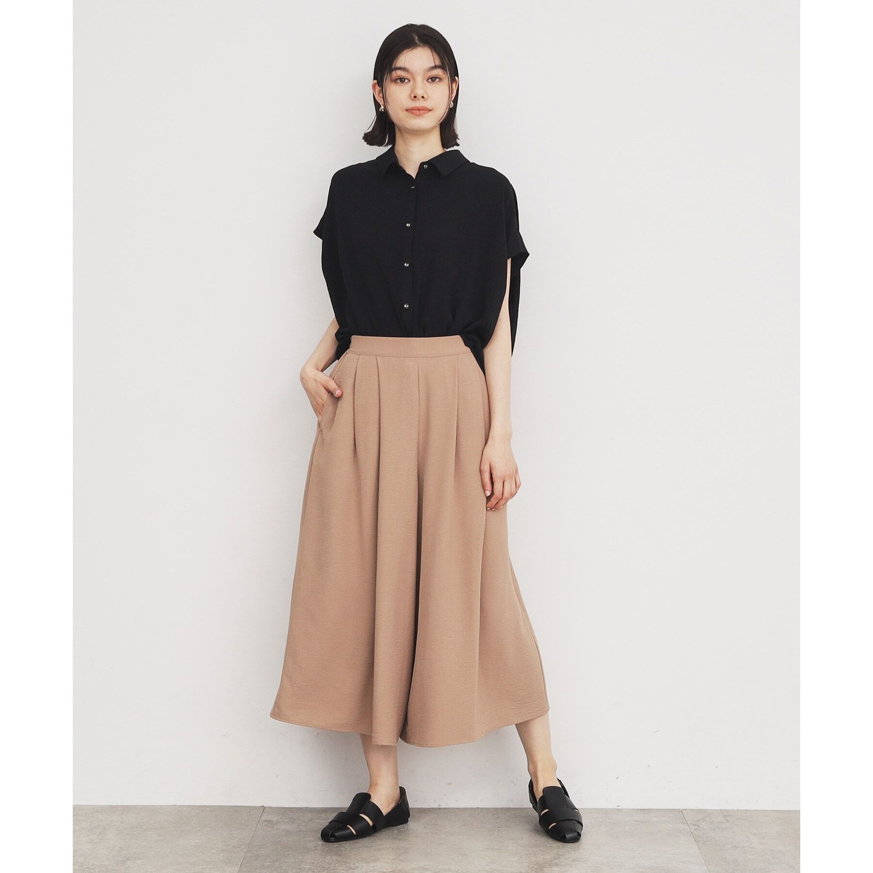 THE SHOP TK「【涼しい！/シワになりにくい/吸水速乾/洗える】フレアスカートパンツ」|その他|