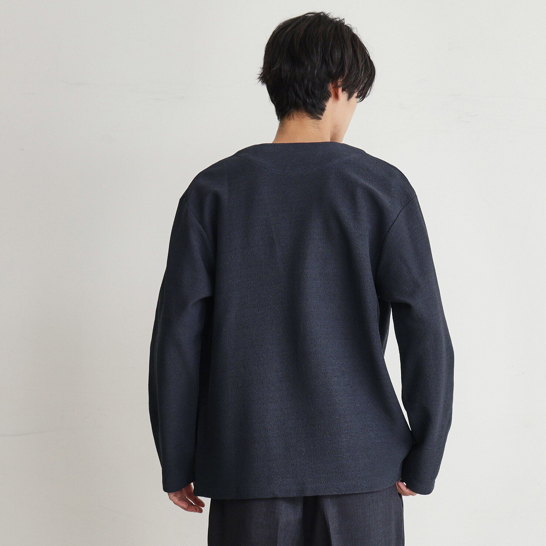 THE SHOP TK「バルキータッチノーカラーカーディガン」|カーディガン|