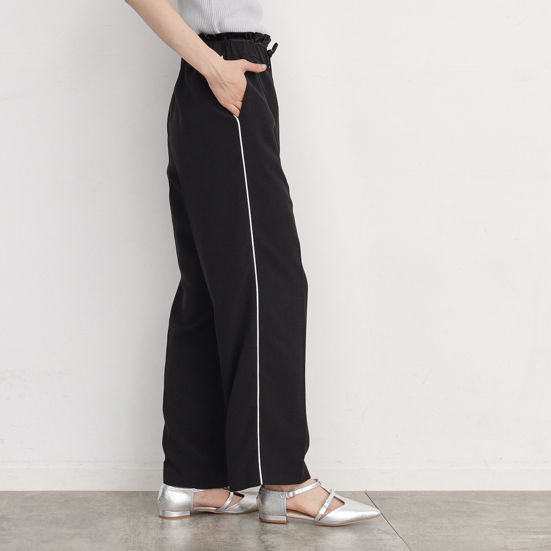 THE SHOP TK「ダブルウエストイージーパンツ【洗える】」|その他|