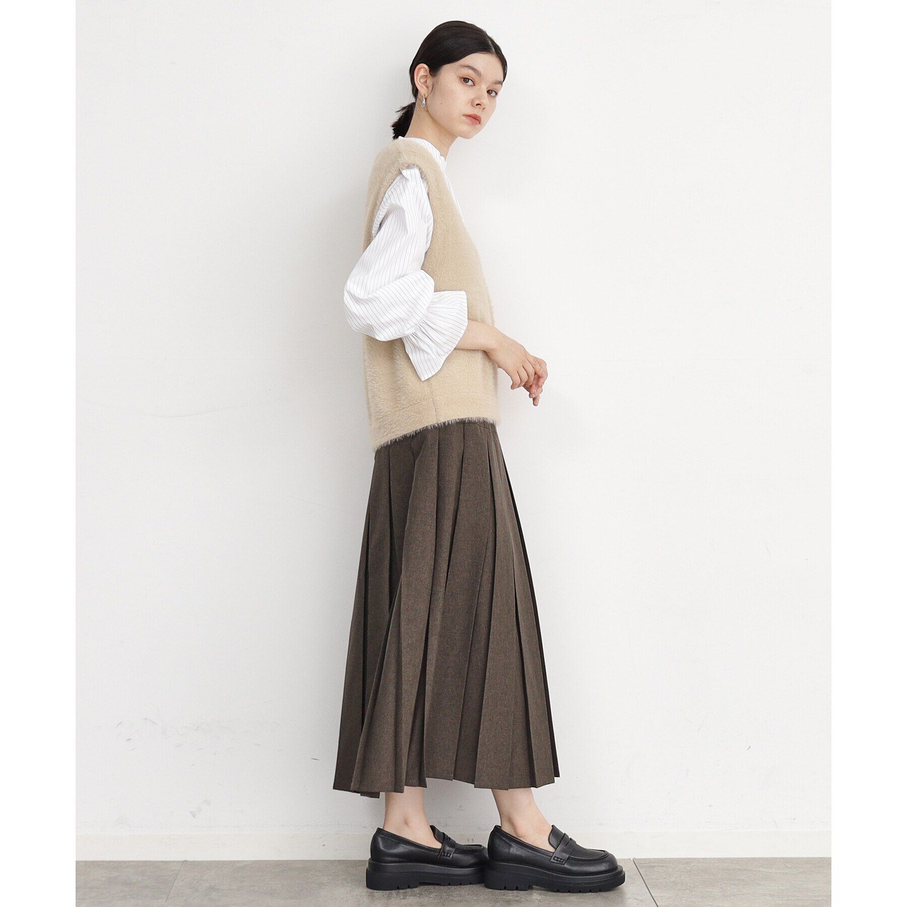 THE SHOP TK「【2点セット】フェザーベスト＋シャツ/洗える」|シャツ・ブラウス|