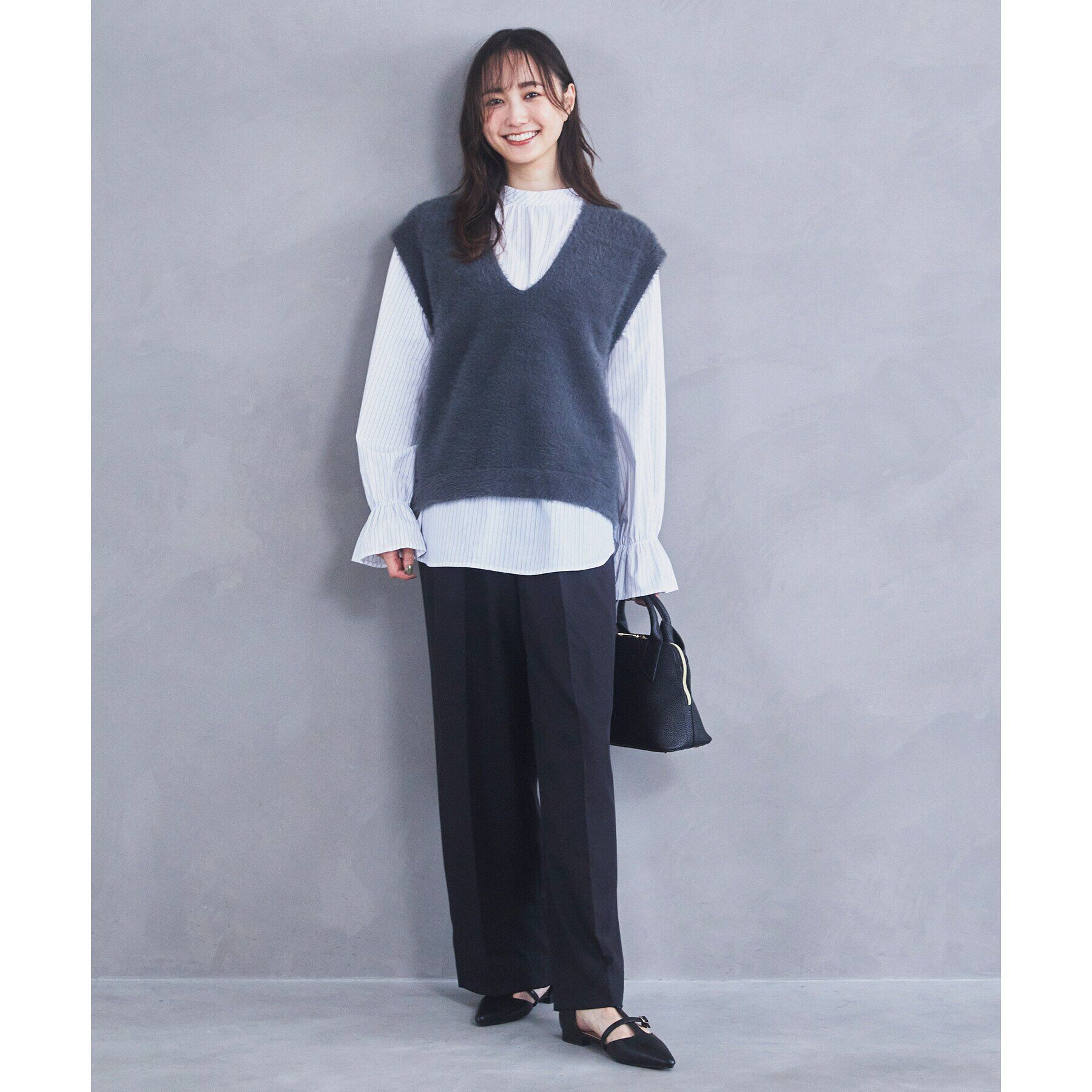 THE SHOP TK「【2点セット】フェザーベスト＋シャツ/洗える」|シャツ・ブラウス|