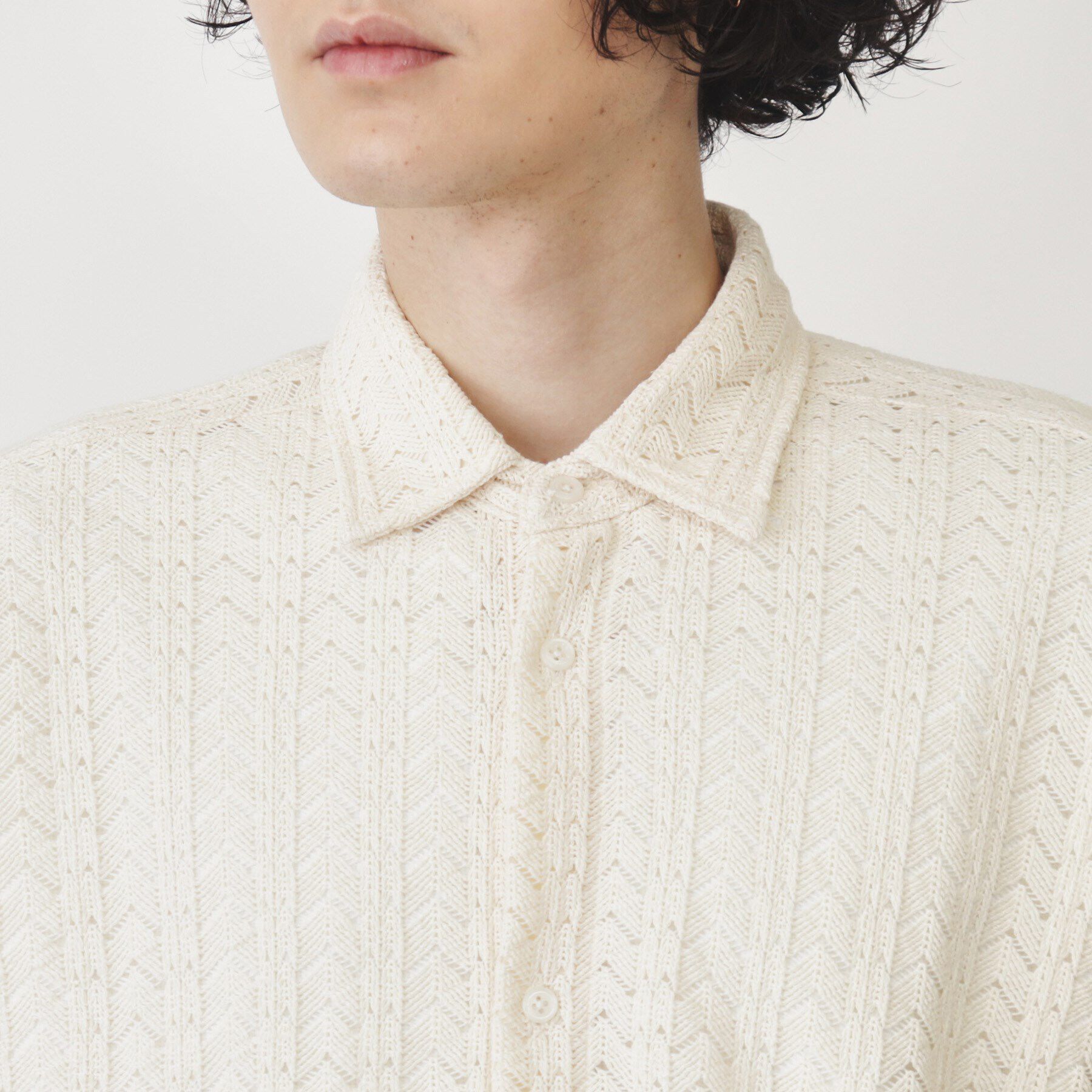 THE SHOP TK「テクスチャーニットシャツ」|シャツ・ブラウス|