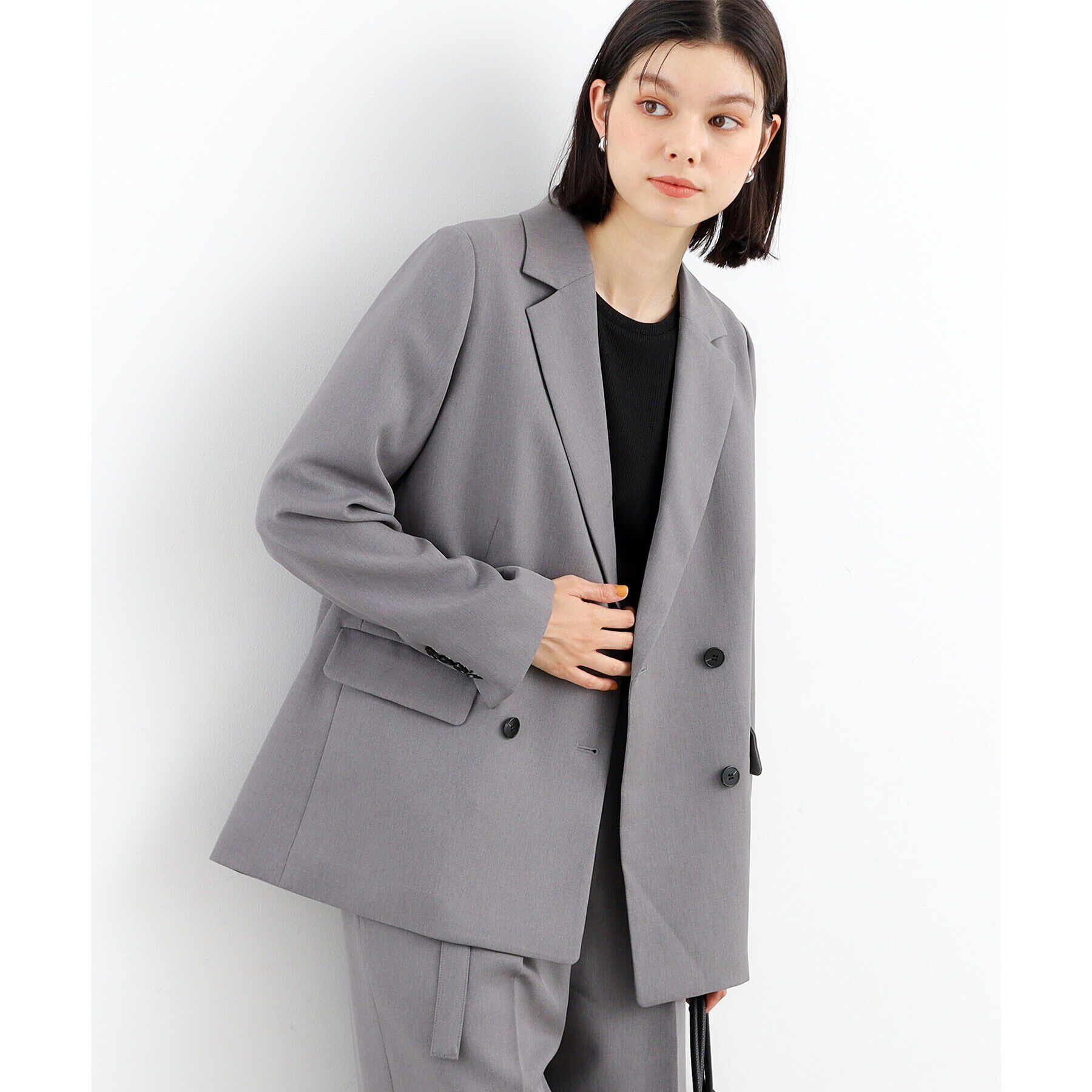 THE SHOP TK「【ヒルナンデス！で紹介】パウダリーツイルテーラード /セットアップ可/洗える」|テーラードジャケット|