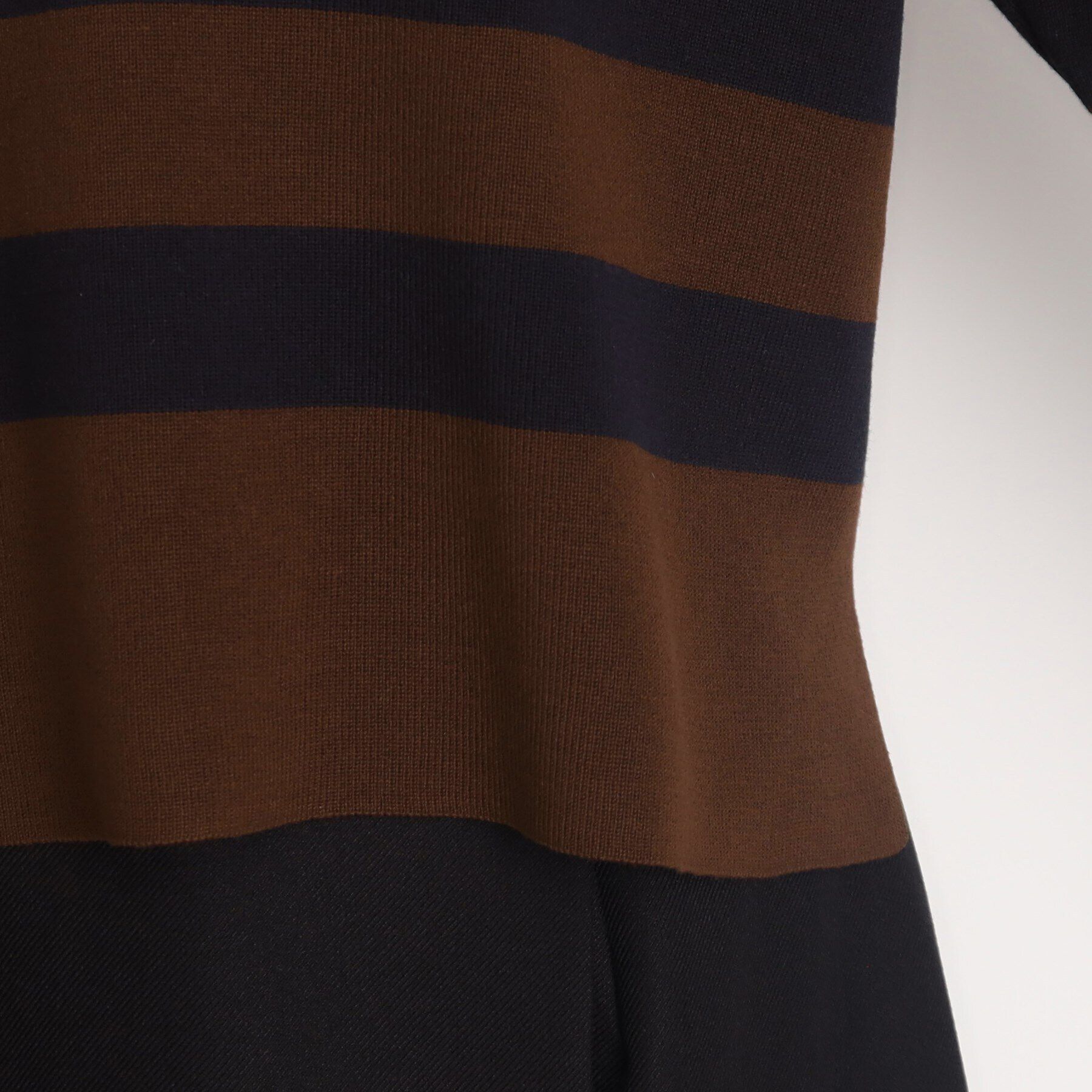 THE SHOP TK「ボーダーポロニット【洗える】」|ニット・セーター|