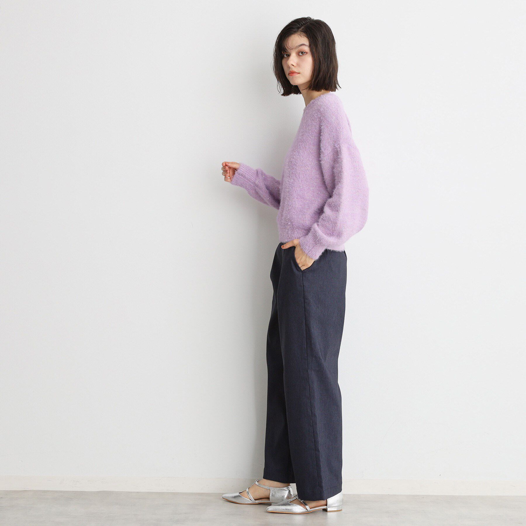 THE SHOP TK「【ラクでキレイ】ハイパーストレッチ裏起毛ワイドパンツ/洗える」|その他|