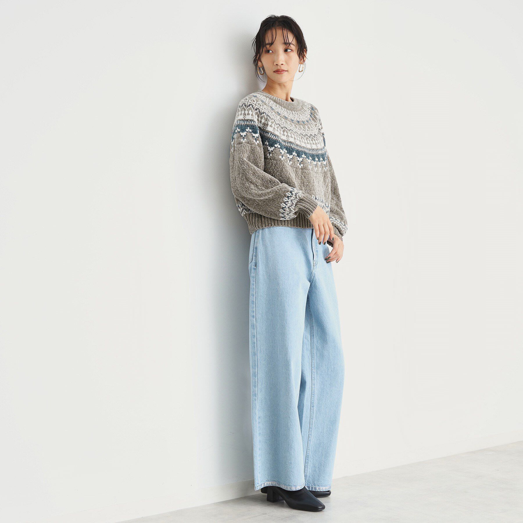 THE SHOP TK「ラメモール求心ニット【洗える】」|ニット・セーター|