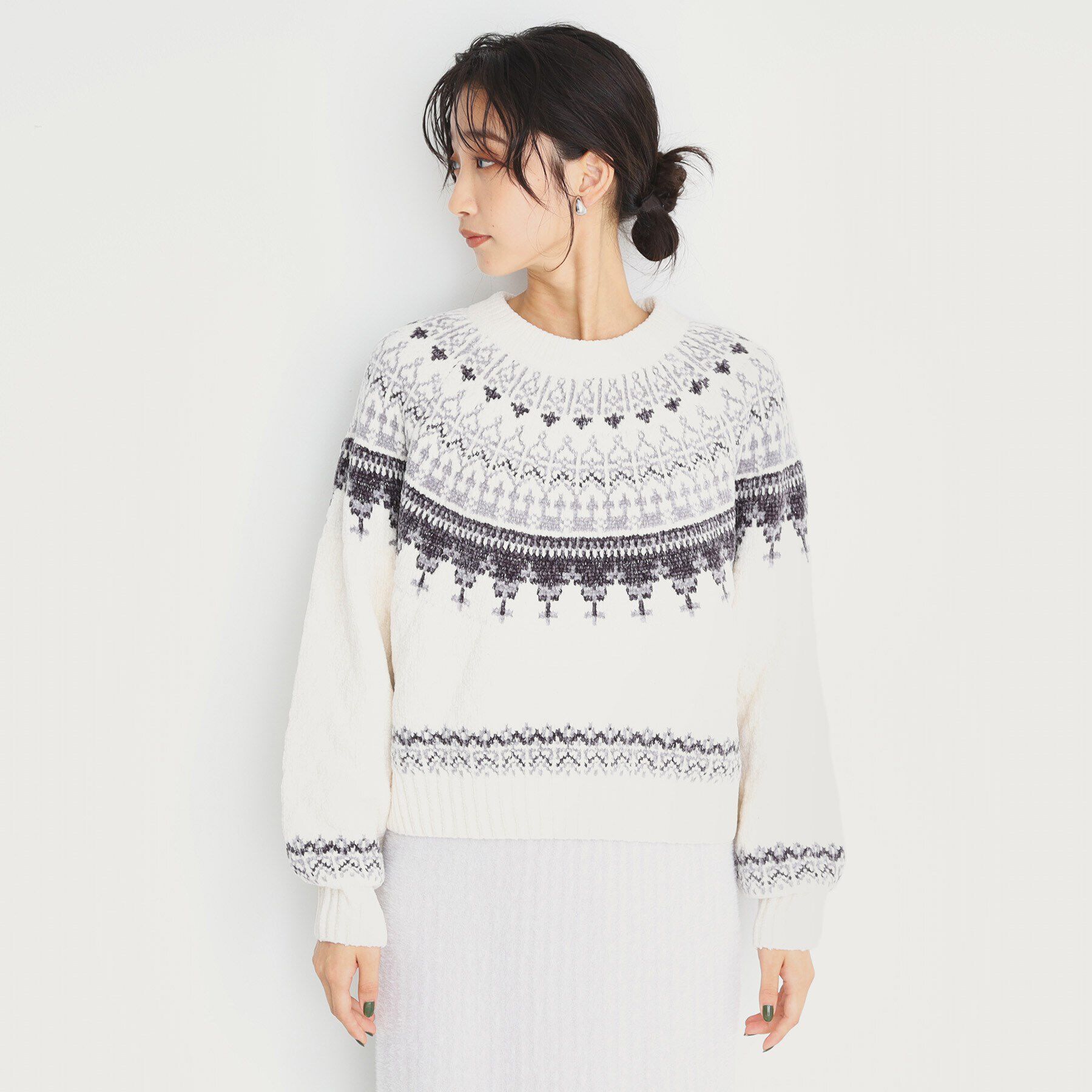 THE SHOP TK「ラメモール求心ニット【洗える】」|ニット・セーター|