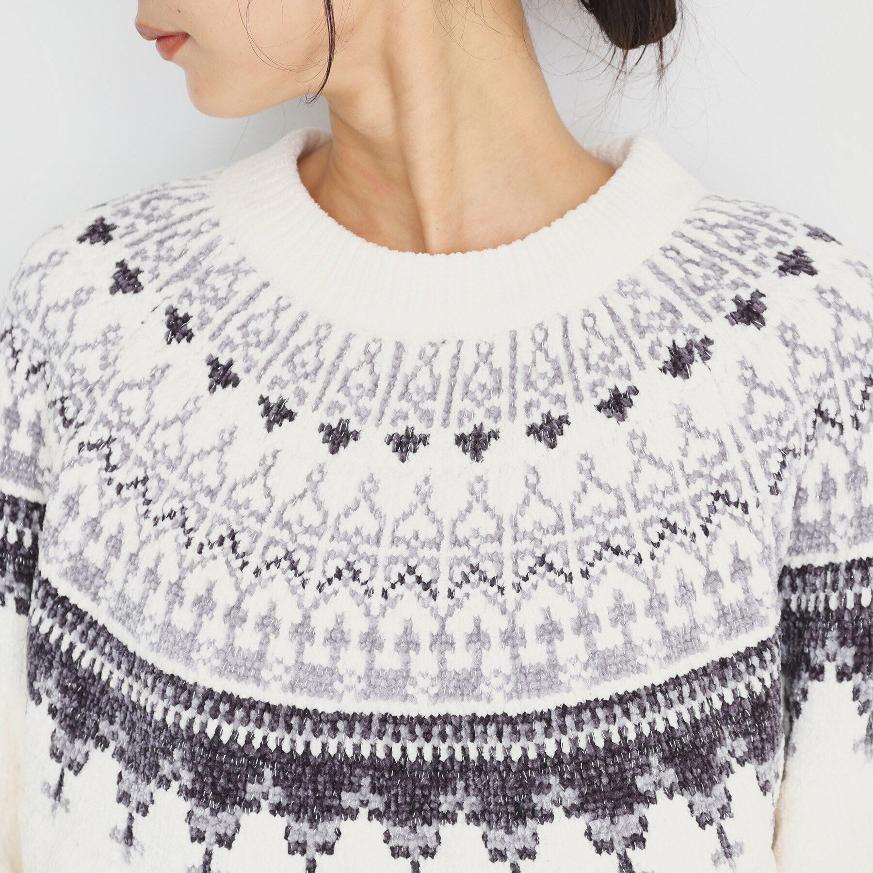 THE SHOP TK「ラメモール求心ニット【洗える】」|ニット・セーター|