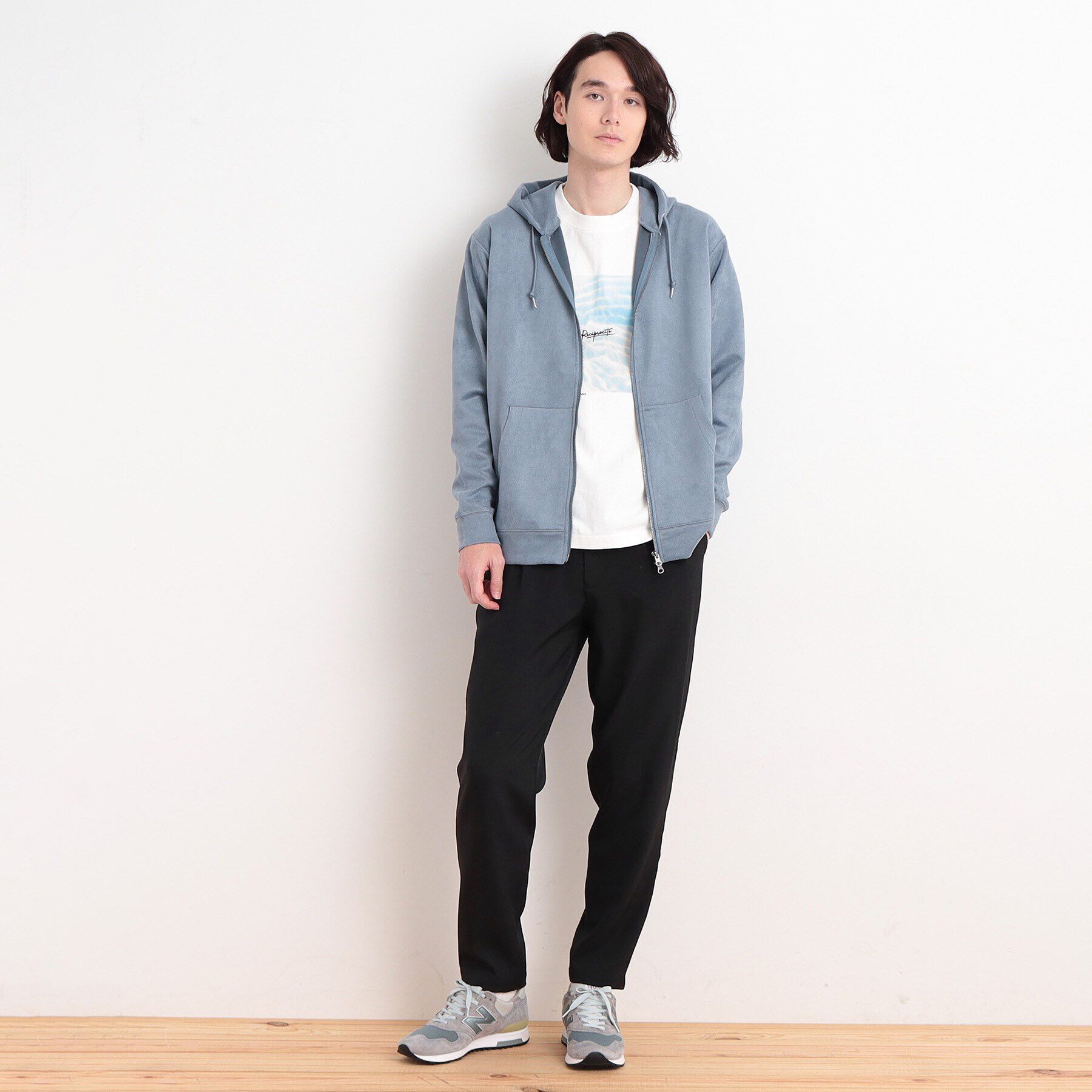 THE SHOP TK「スウェードタッチダンボールジップパーカ」|パーカー|