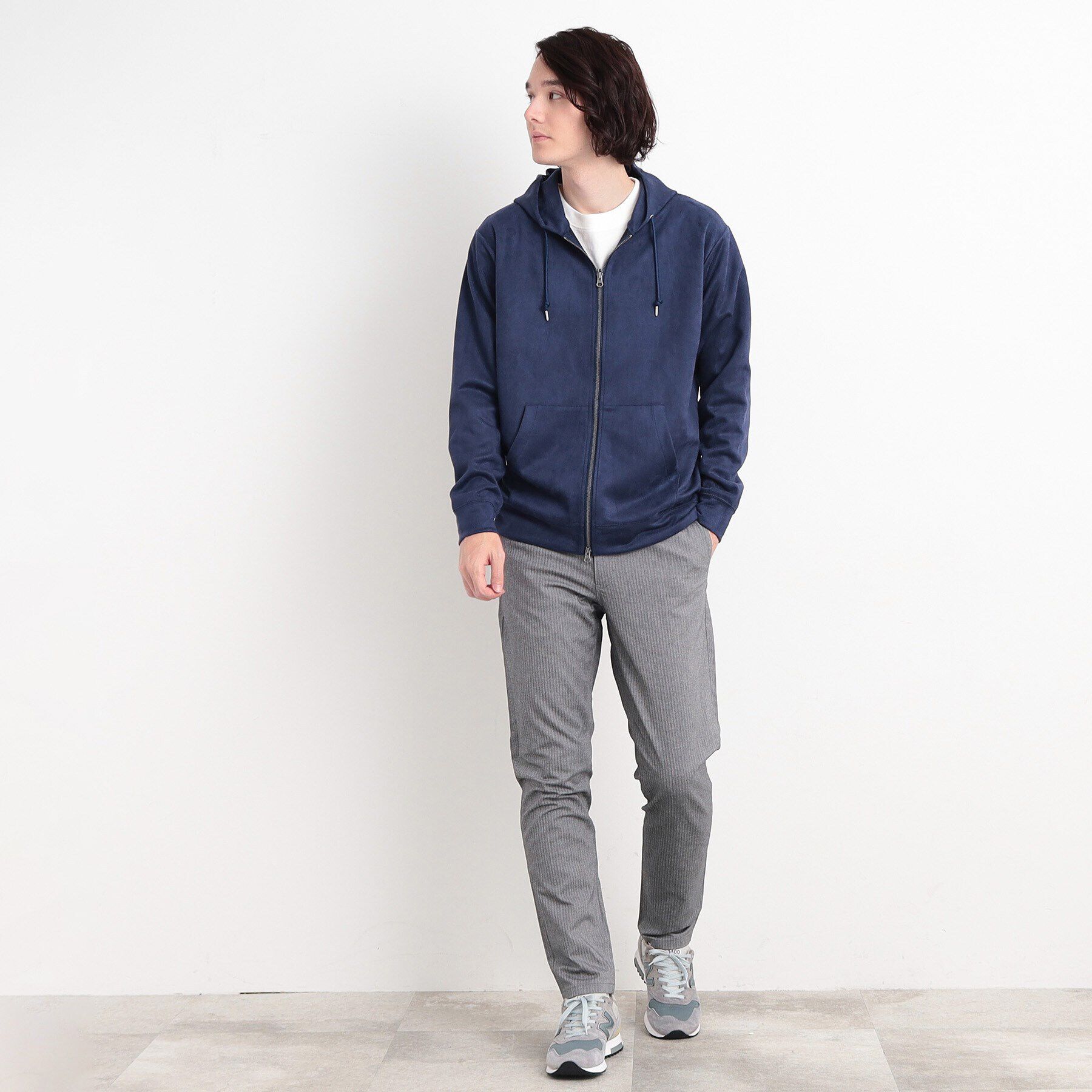 THE SHOP TK「スウェードタッチダンボールジップパーカ」|パーカー|