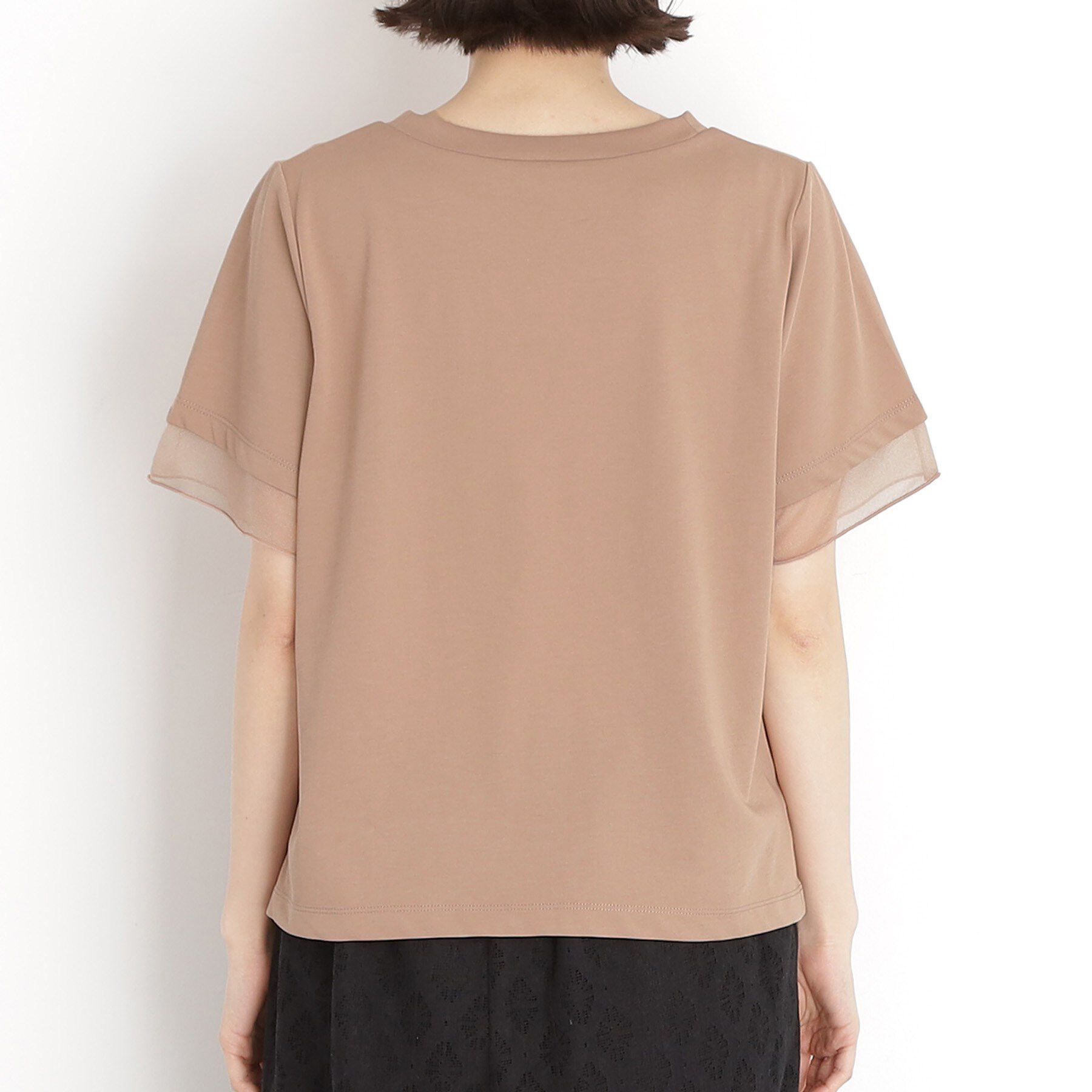 THE SHOP TK「袖シアーTシャツ【接触冷感/洗濯機OK】」|Tシャツ・カットソー|