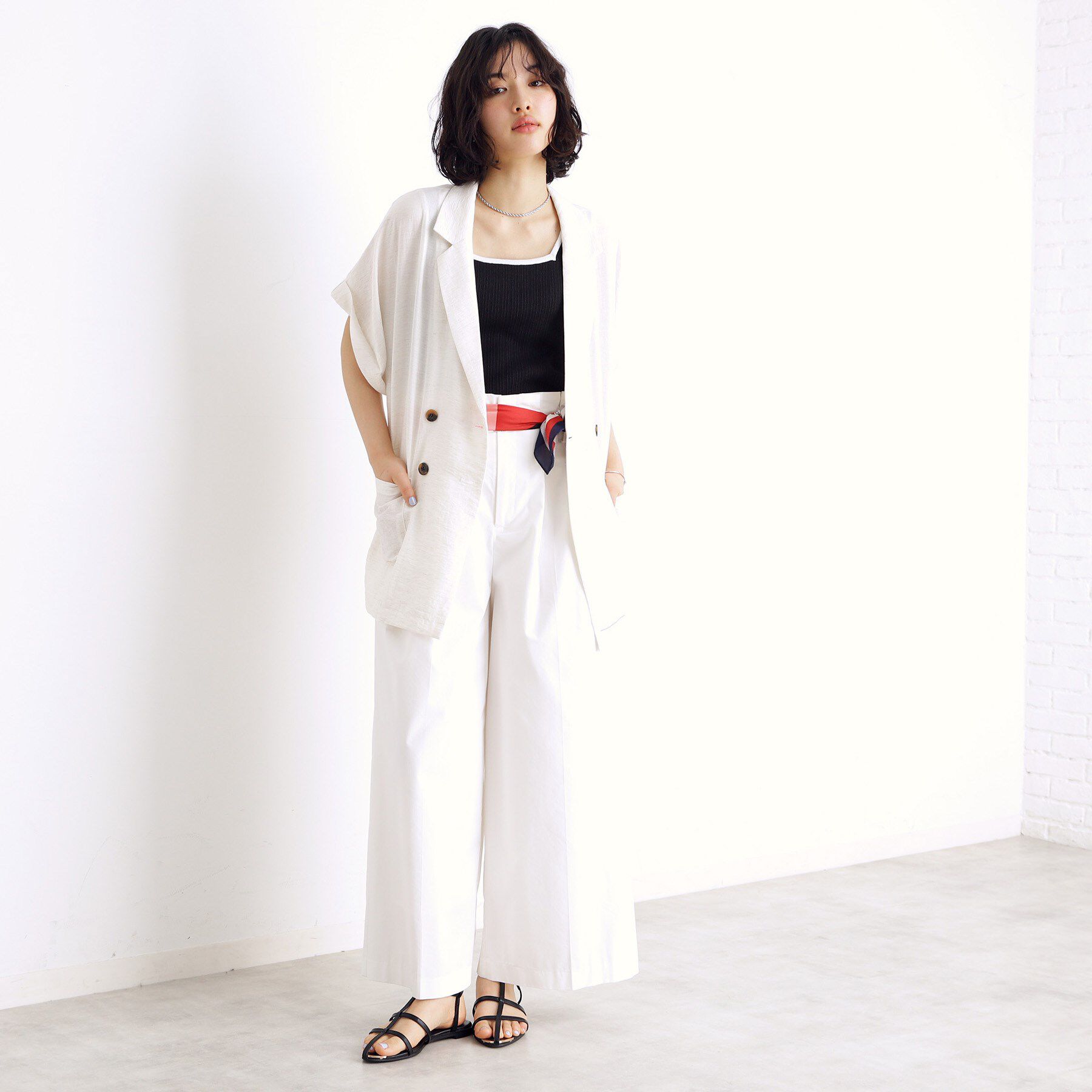 THE SHOP TK「ランダムガータータンク【前後2WAY/洗濯機OK】」|キャミソール|