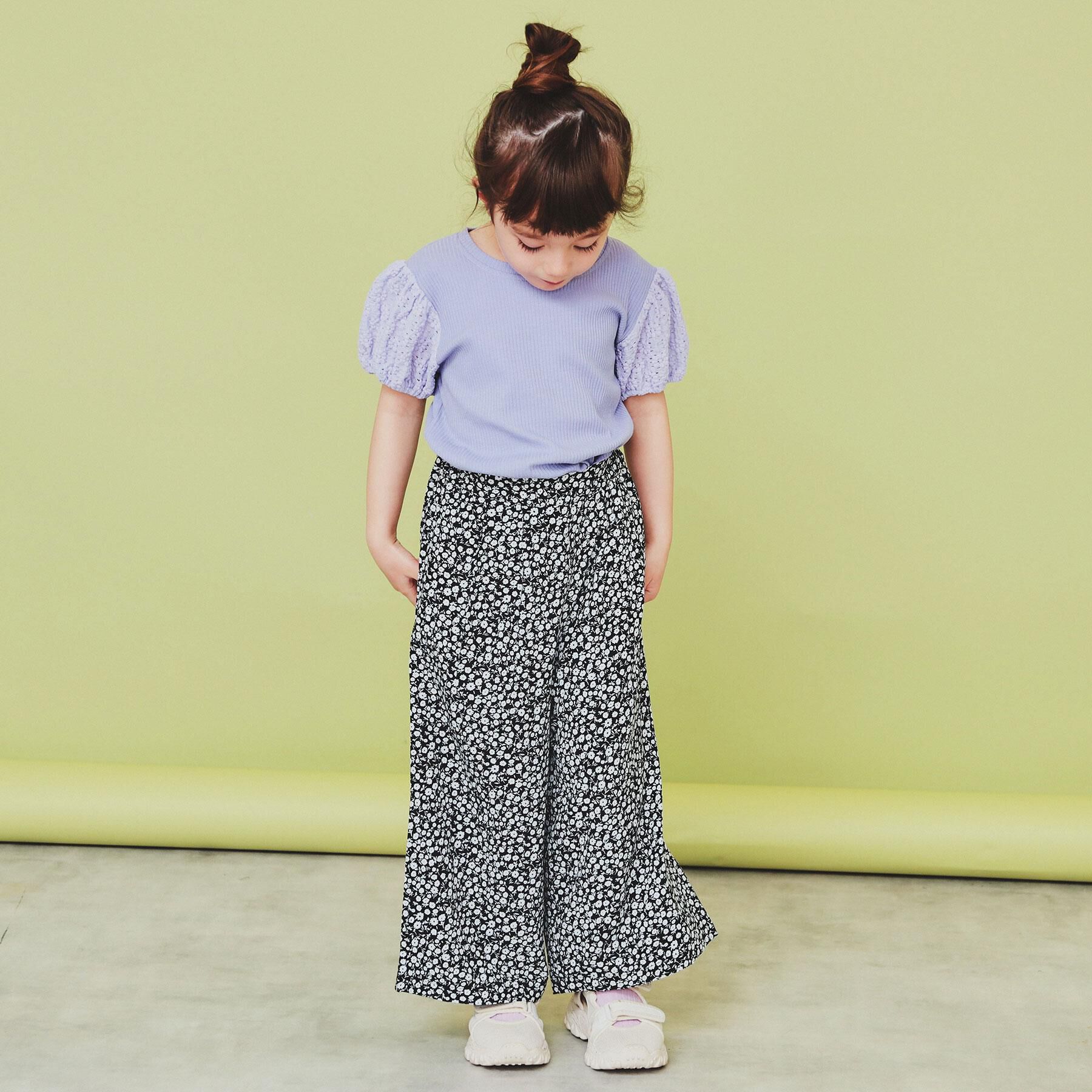 THE SHOP TK「【120-150】デニム＆花柄スカーチョ/ママとおそろい・洗濯機OK」|その他|