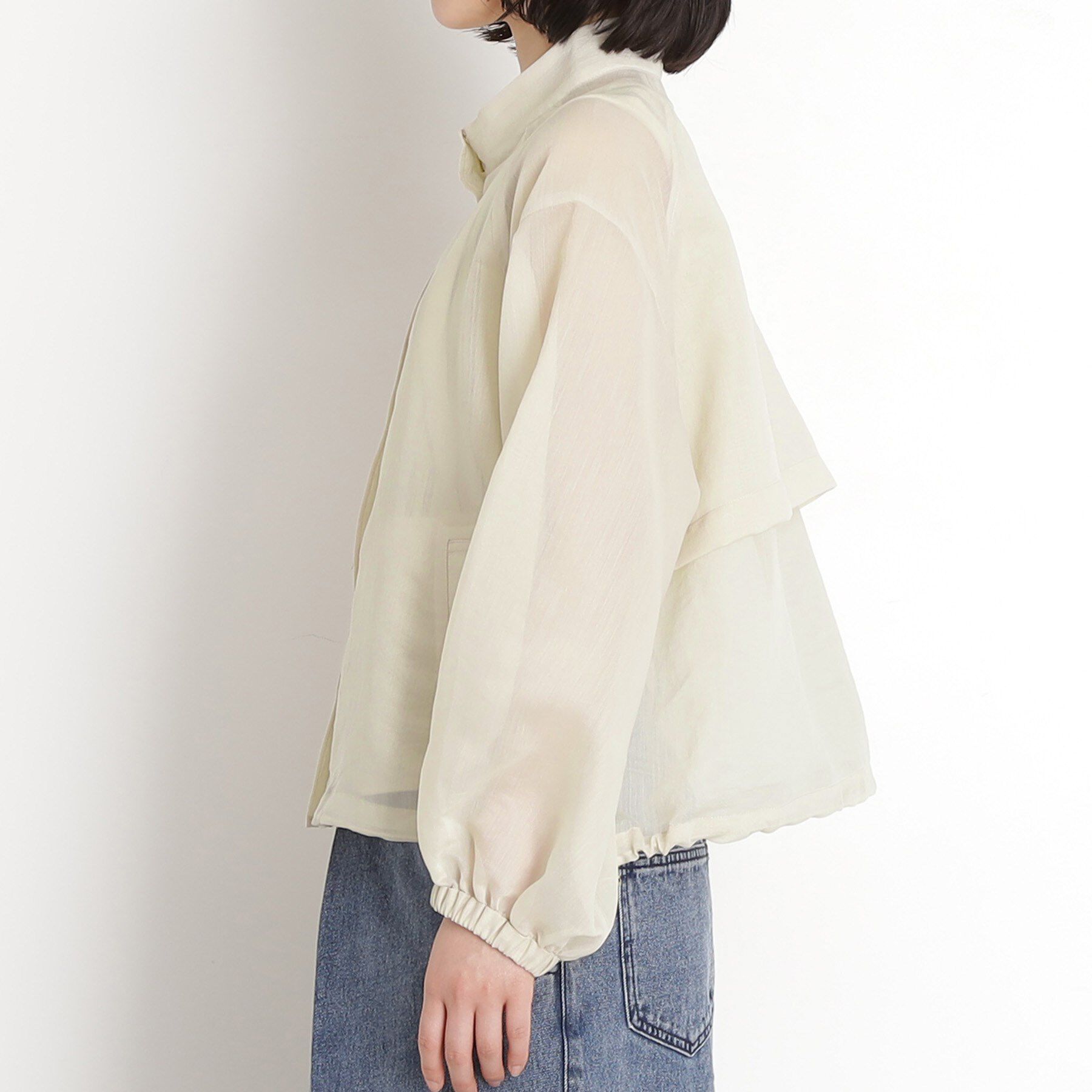 THE SHOP TK「シアースタンドカラーブルゾン【洗える】」|ブルゾン・スタジャン|