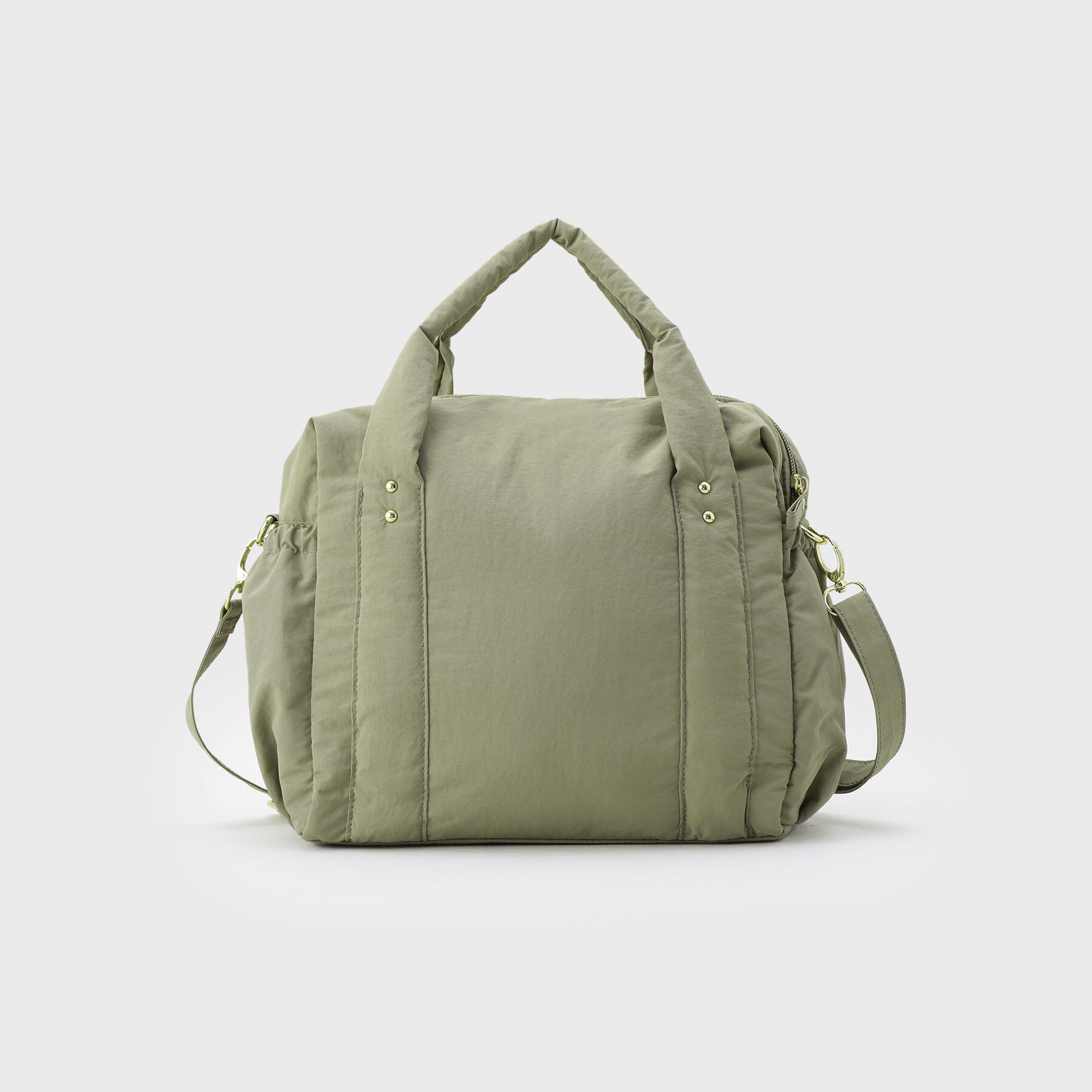 THE SHOP TK「【10ポケット/2WAY】ワッシャーナイロンバッグ」|ハンドバッグ|オリーブグリーン(0