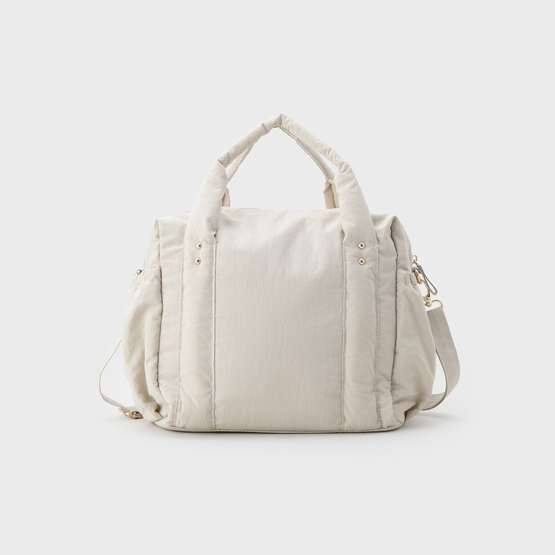 THE SHOP TK「【10ポケット/2WAY】ワッシャーナイロンバッグ」|ハンドバッグ|グレージュ(050)