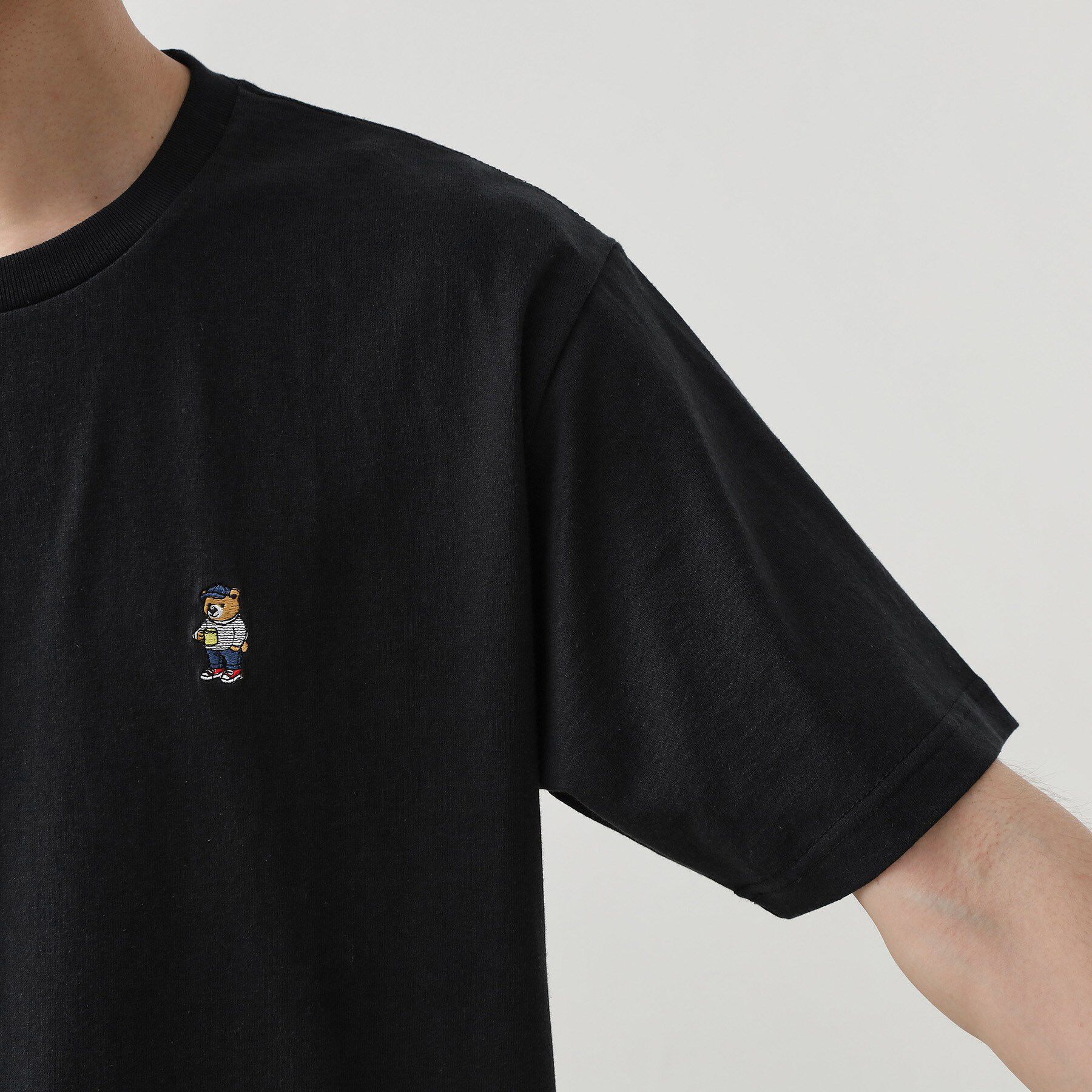 THE SHOP TK「ワンポイントベアーロゴ半袖Tシャツ【洗濯機OK】」|Tシャツ・カットソー|