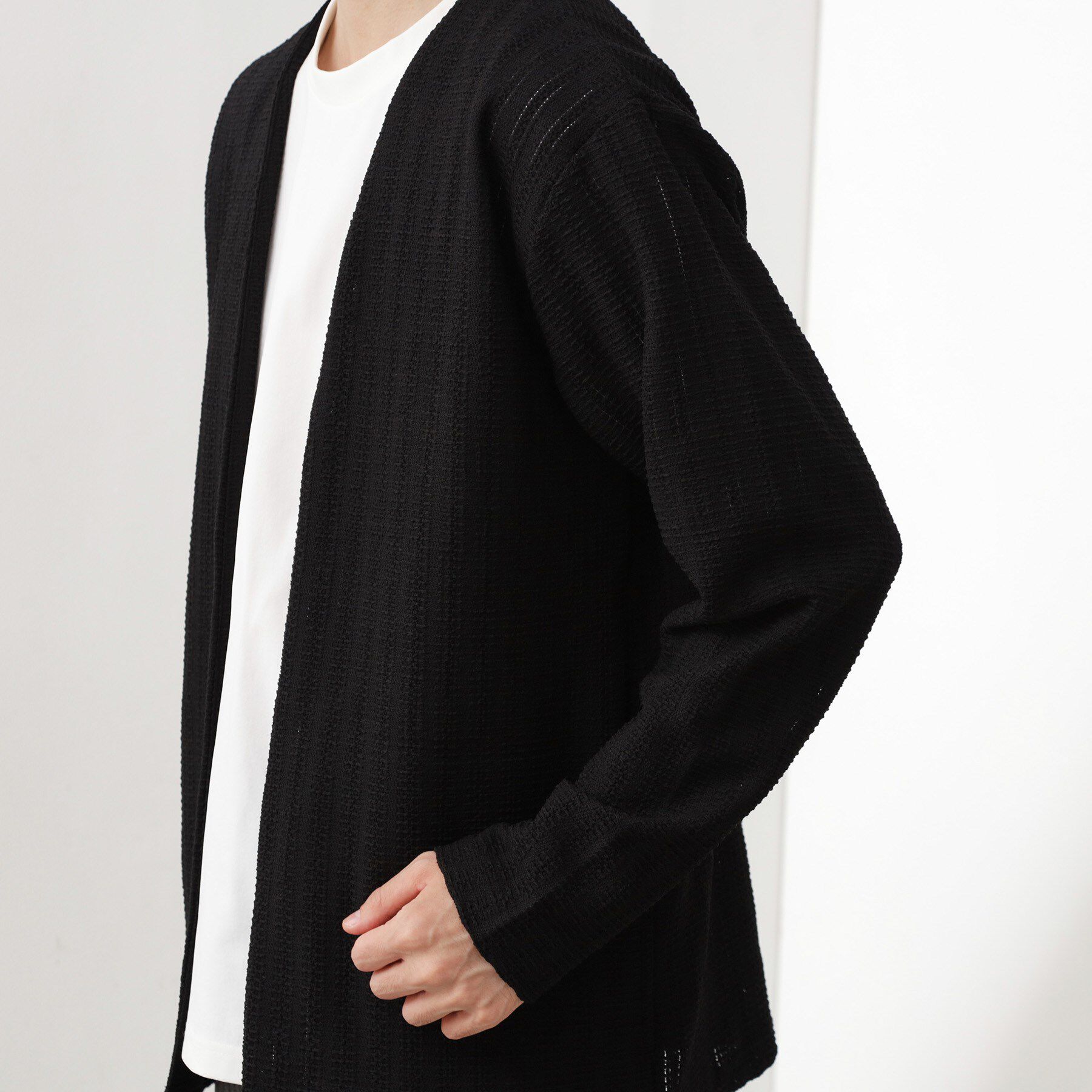 THE SHOP TK「【セットでお買い得！！】長袖カーディガン＋半袖Tシャツ　洗濯機OK/吸水速乾(Tシャツのみ)」|カーディガン|