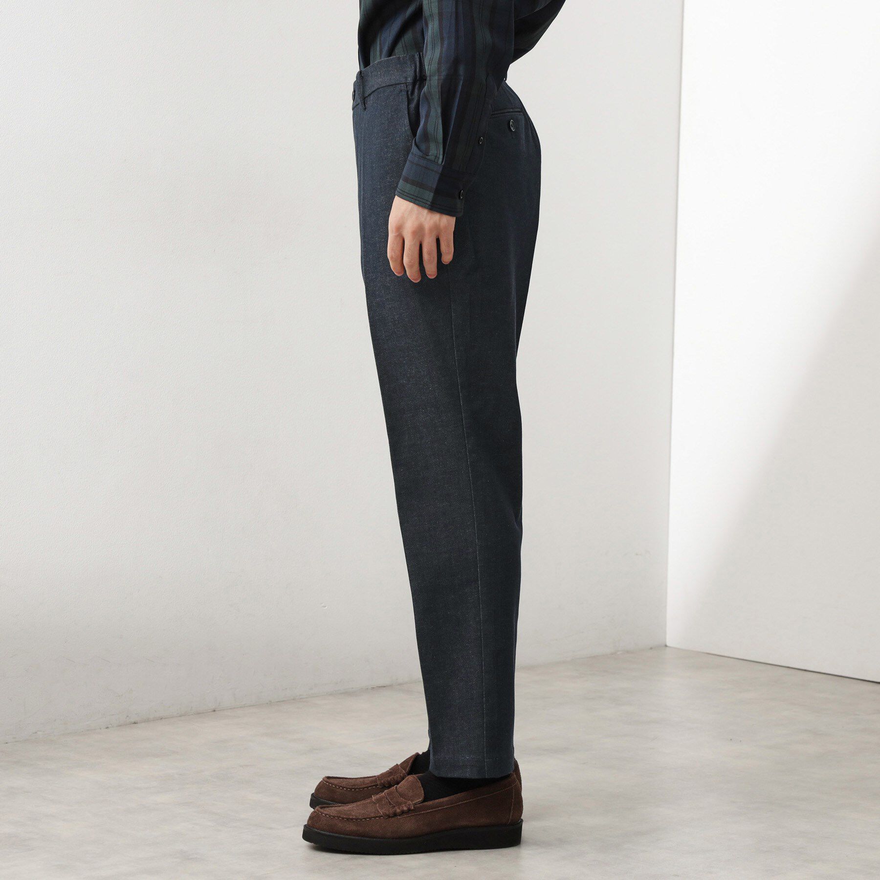 THE SHOP TK「エバーデニムスラックス【色落ちしにくい/洗濯機OK/ストレッチ/セットアップ可】」|その他|