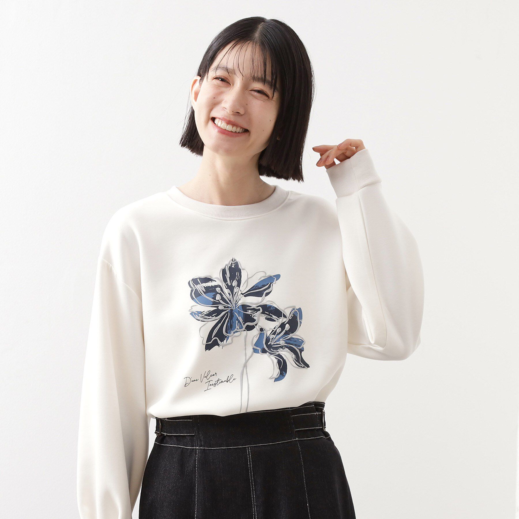 THE SHOP TK「ロゴアソートプルオーバー【洗濯機OK】」|Tシャツ・カットソー|アイボリー(004)