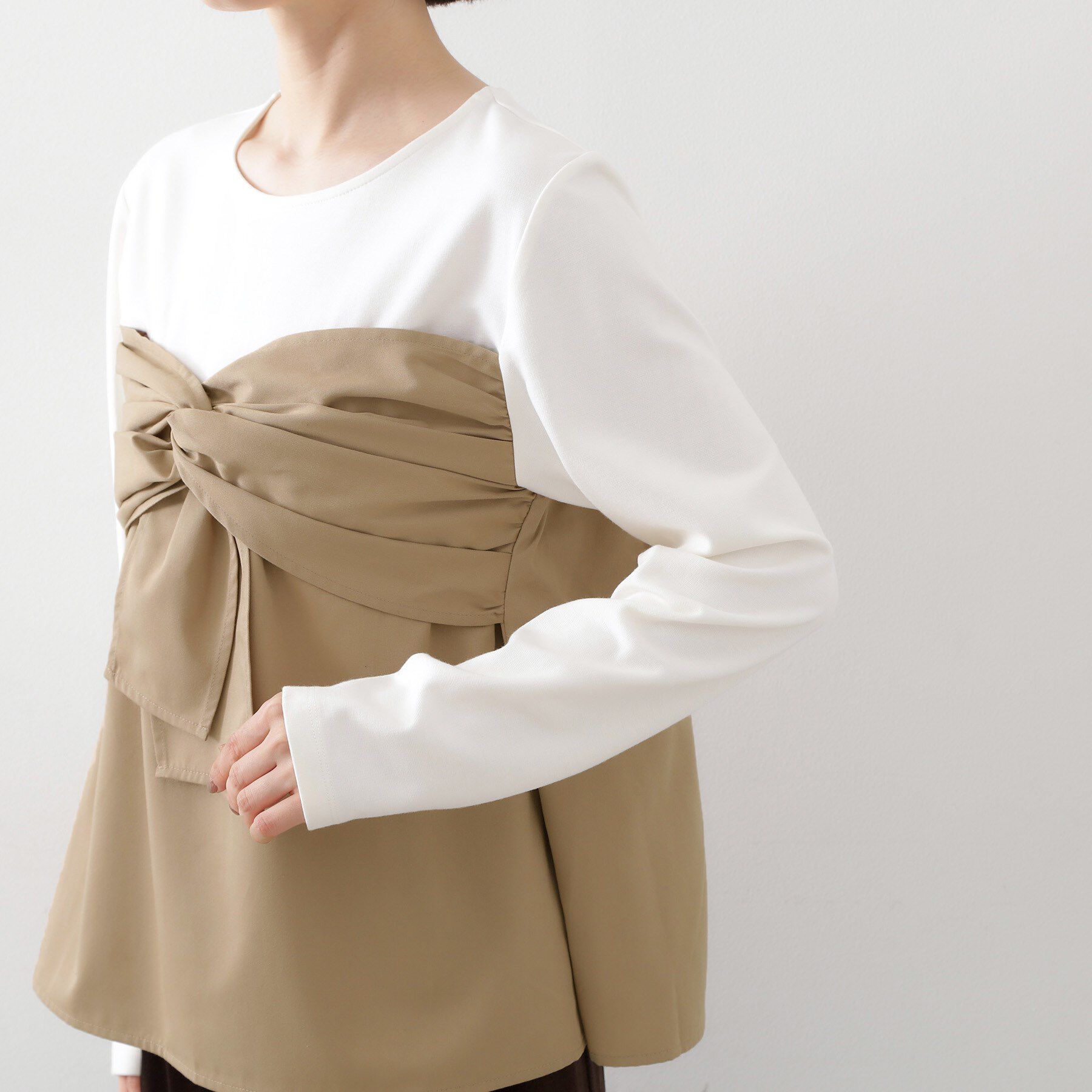 THE SHOP TK「布帛切替カットソー」|Tシャツ・カットソー|