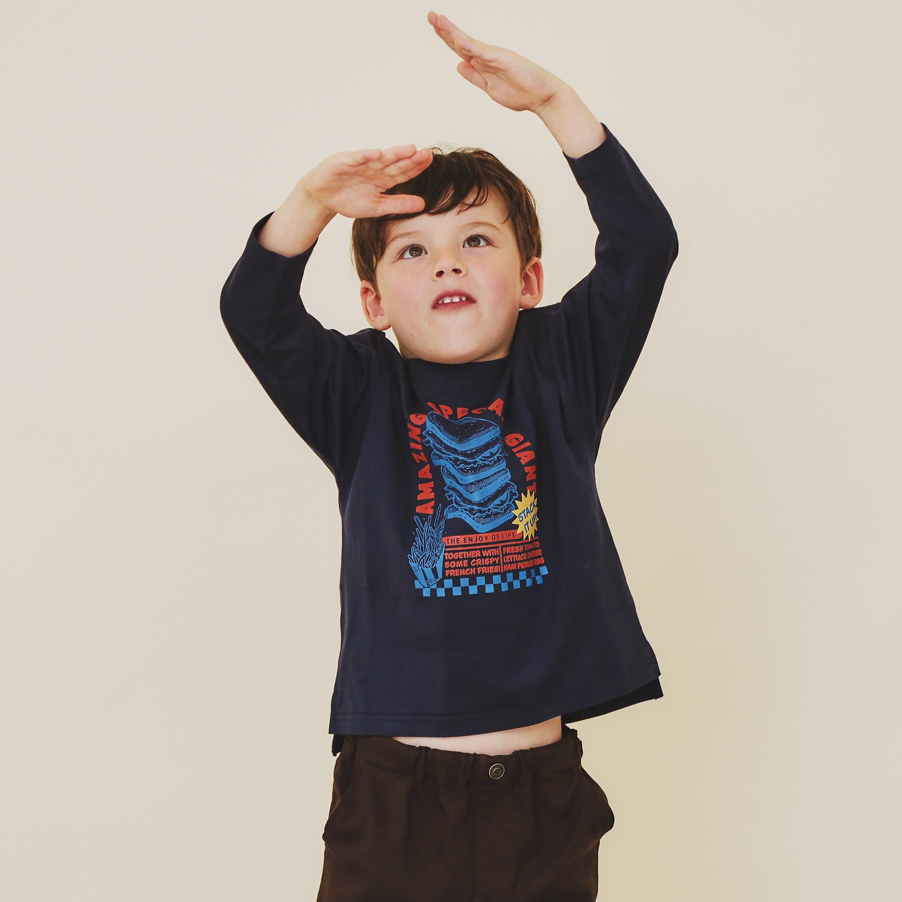 THE SHOP TK「【110-160】プリント長袖Tシャツ」|Tシャツ・カットソー|