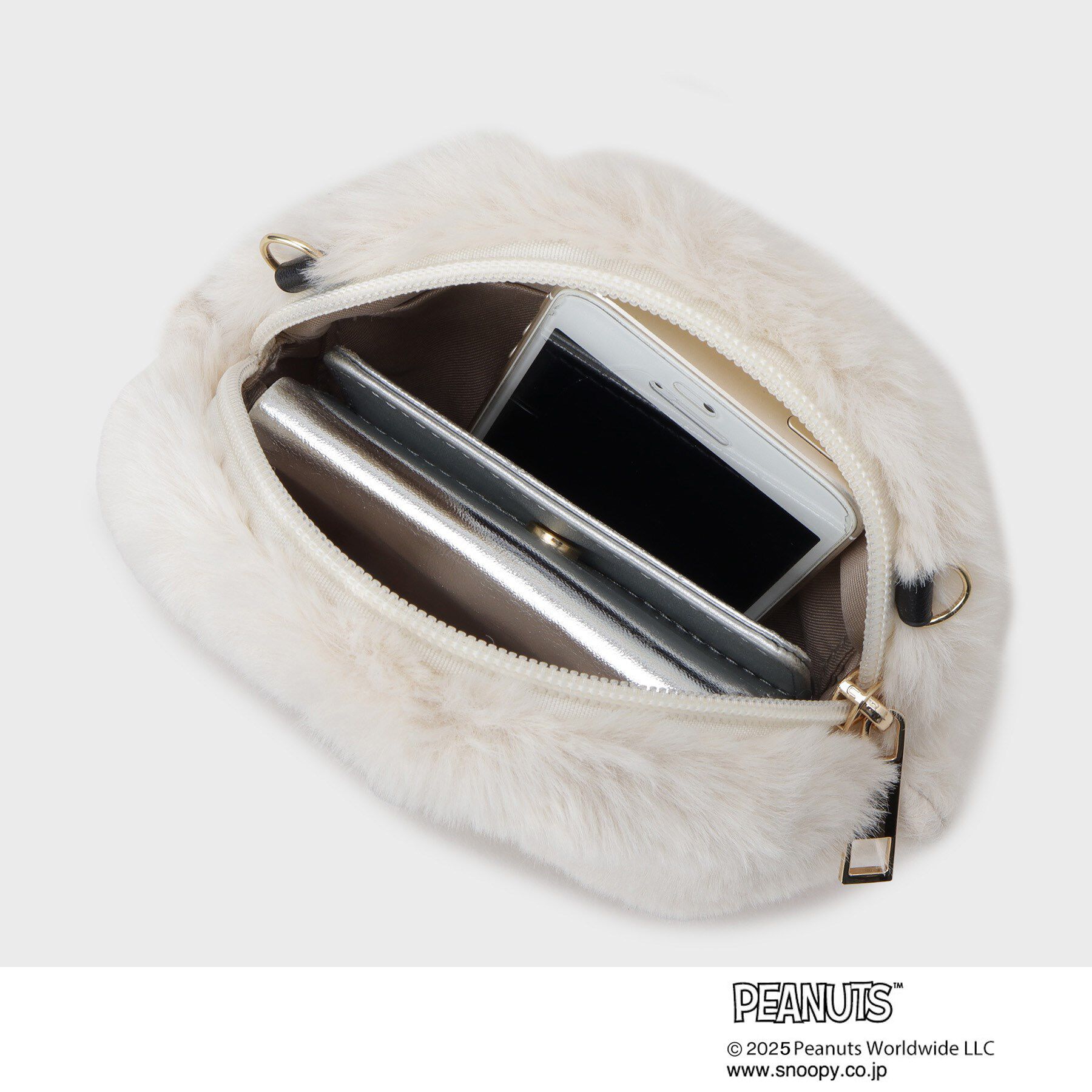 THE SHOP TK「PEANUTS/ピーナッツ チャーリー・ブラウン ファーポーチ」|ショルダー・メッセンジャー|
