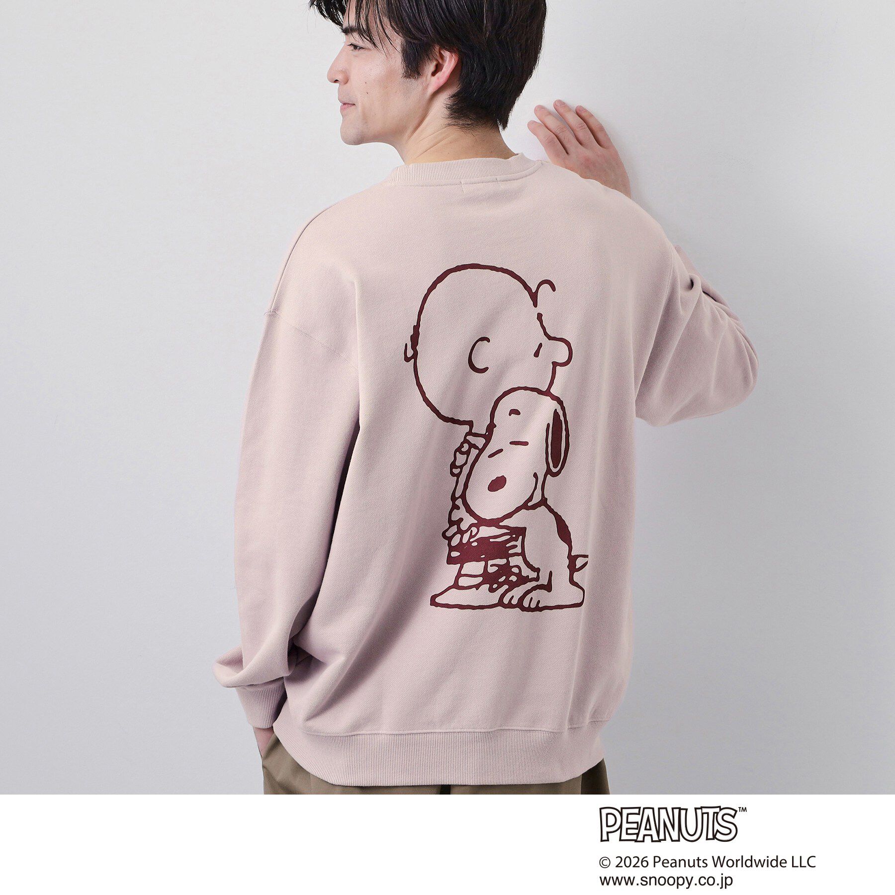 THE SHOP TK「PEANUTS ／ ピーナッツ スヌーピー ミニ裏毛スウェット」|パーカー|ピンク(071)