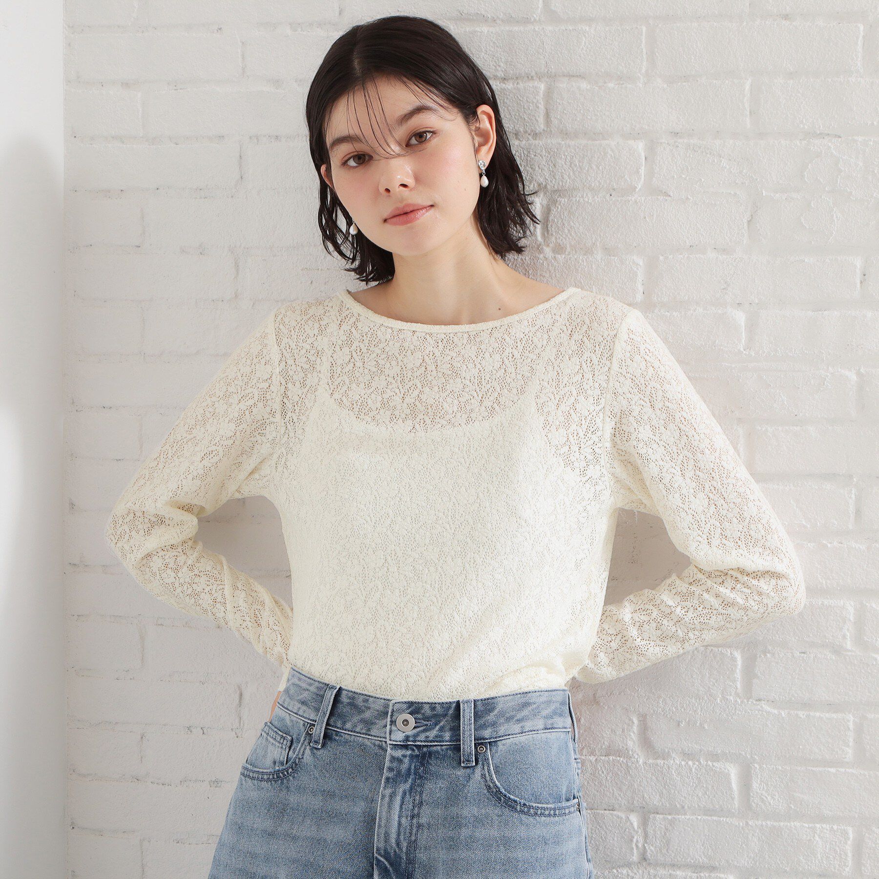 THE SHOP TK「レースプルオーバー」|Tシャツ・カットソー|