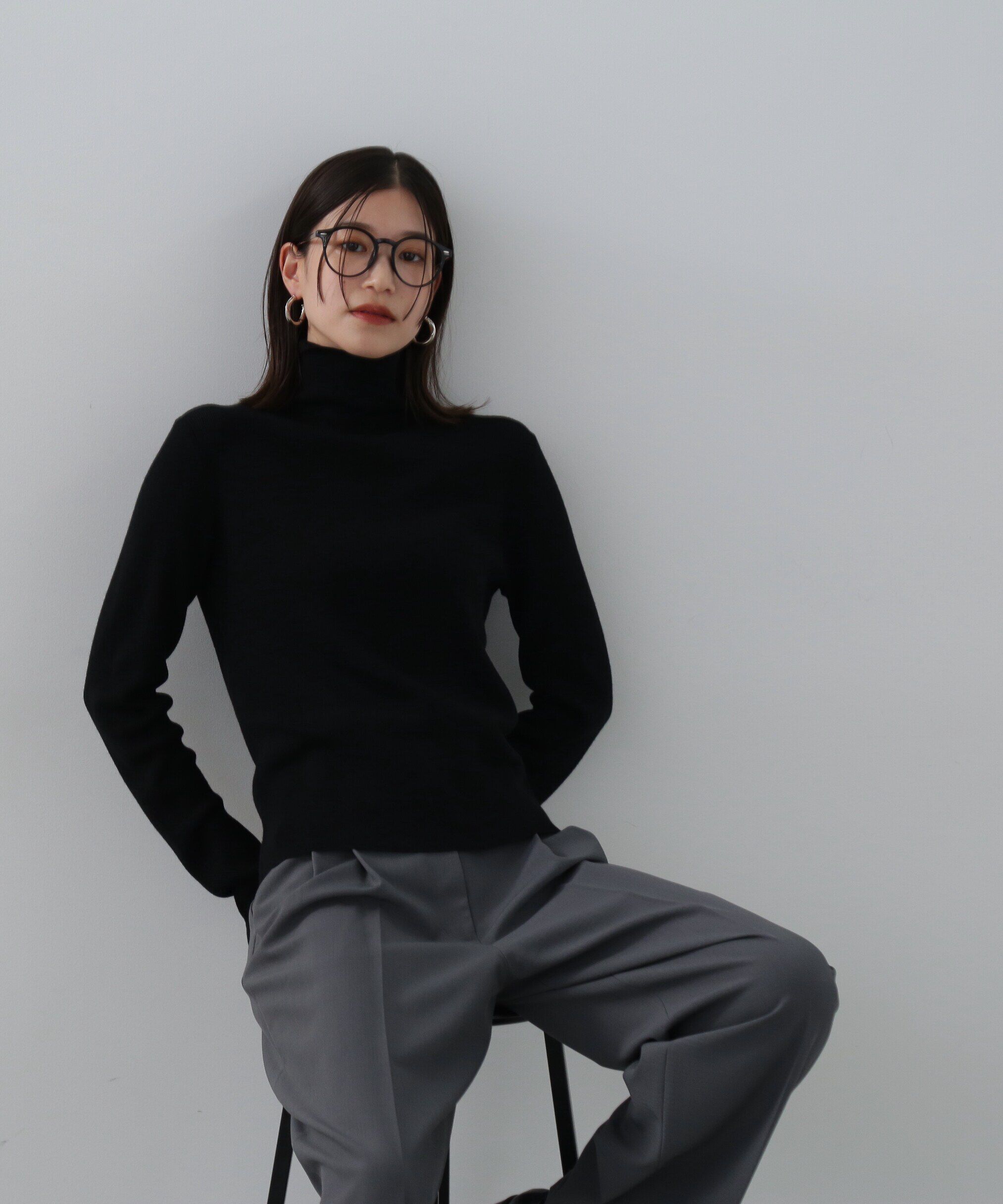  「ウール混ハイネックニット」|ニット・セーター|