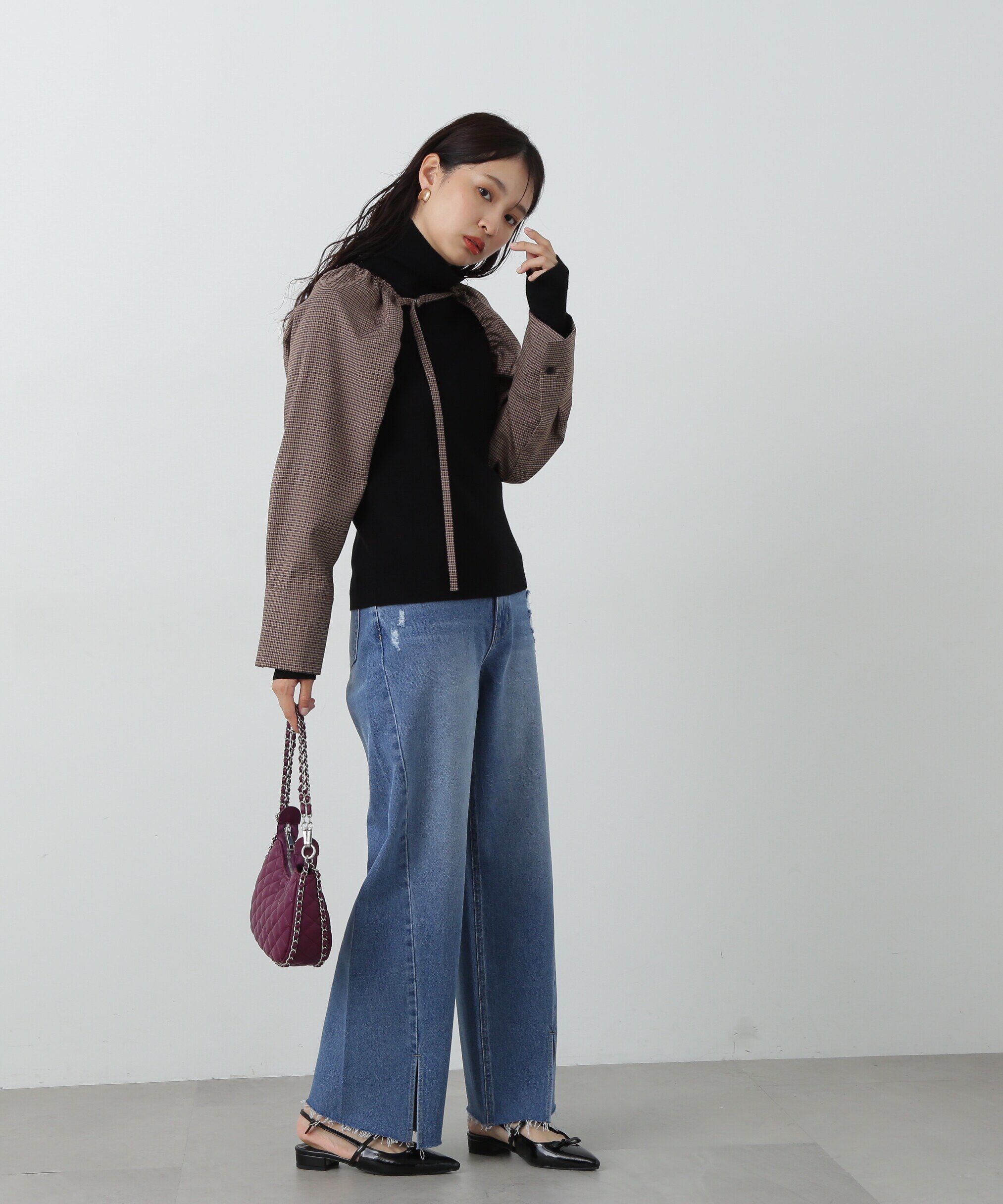  「ウール混ハイネックニット」|ニット・セーター|