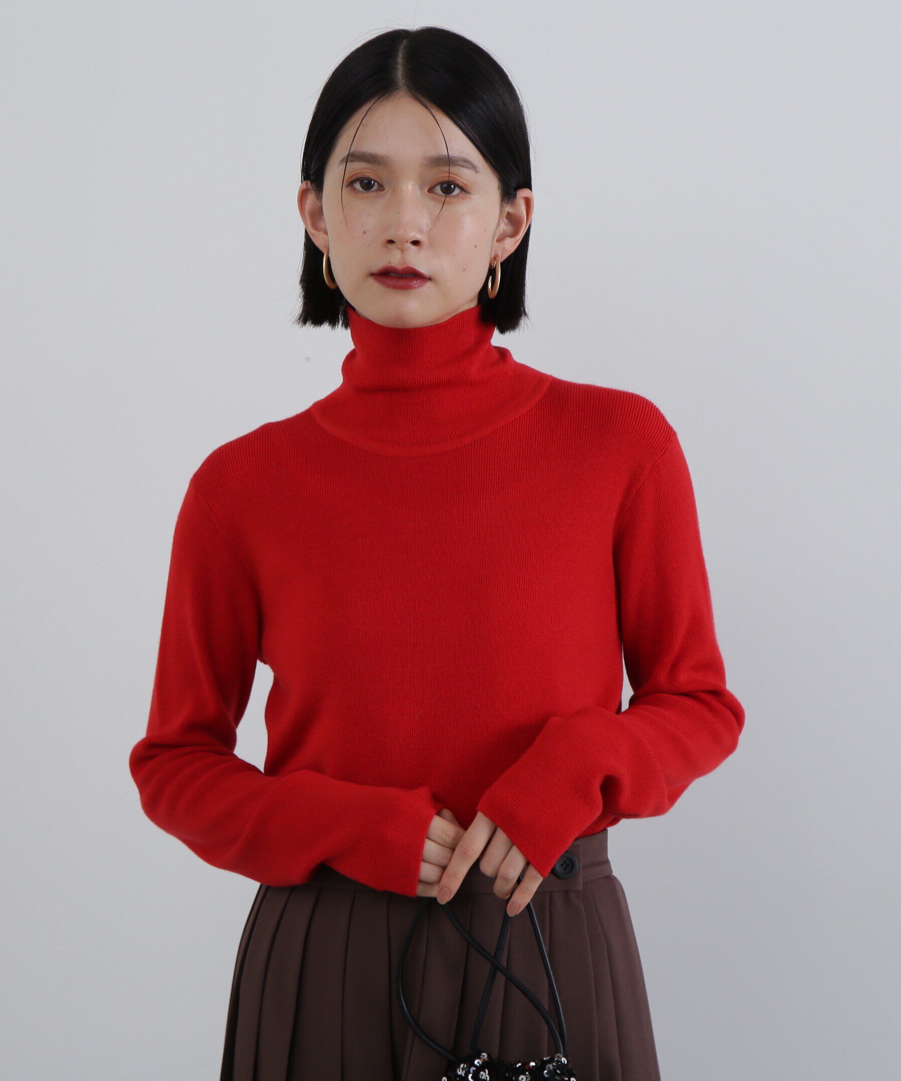  「ウール混ハイネックニット」|ニット・セーター|