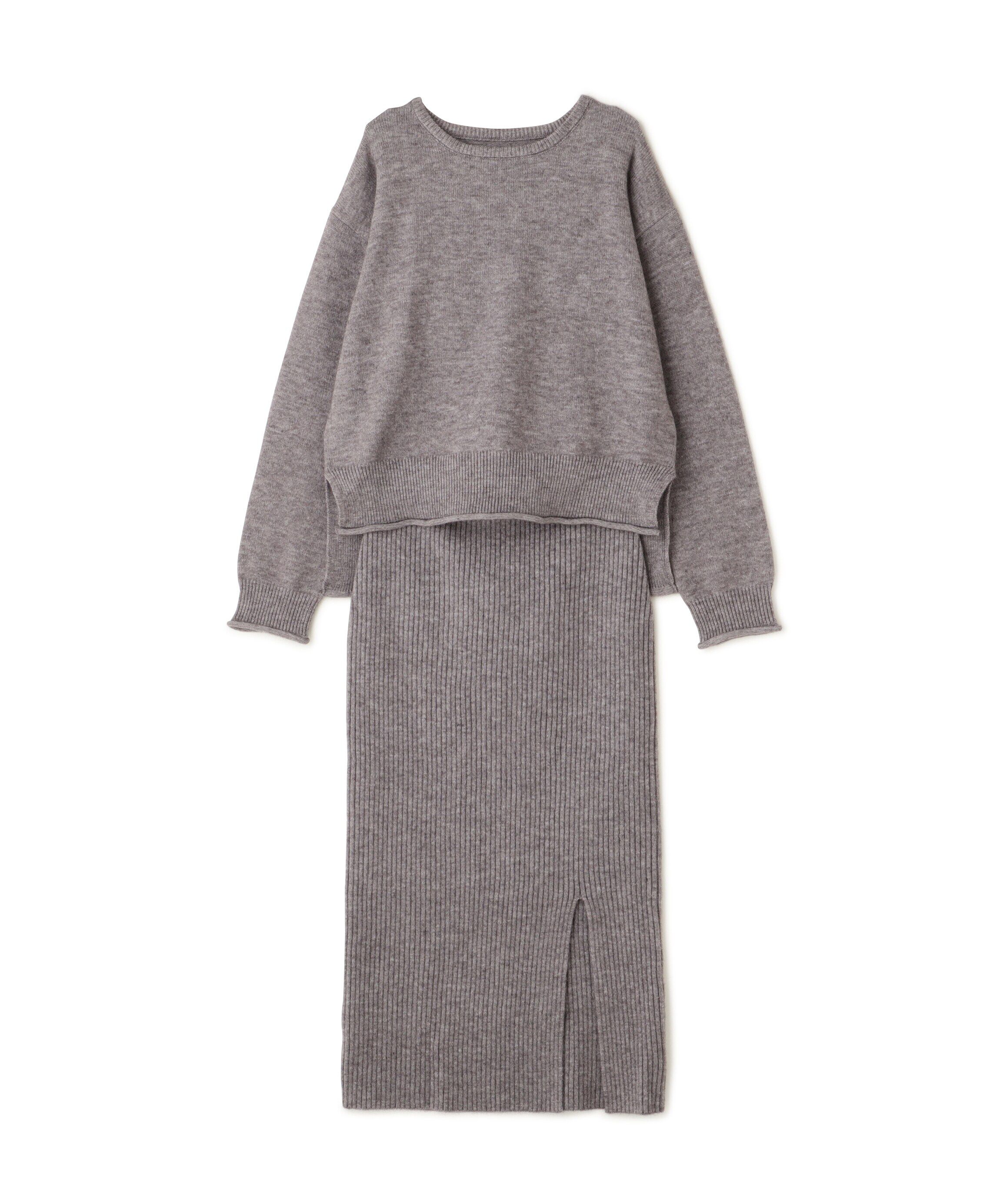  「ロールエッジゆるニットセットアップ」|ワンピース|