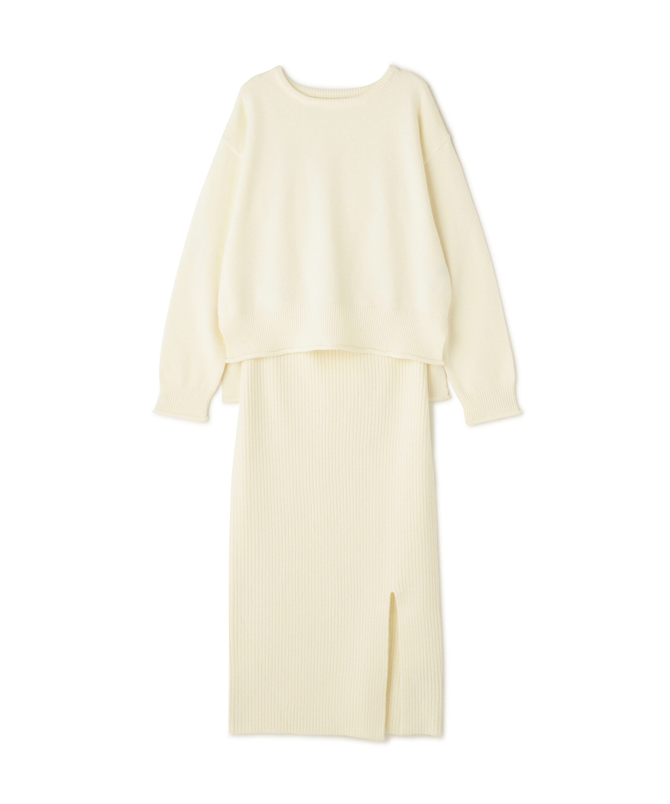  「ロールエッジゆるニットセットアップ」|ワンピース|