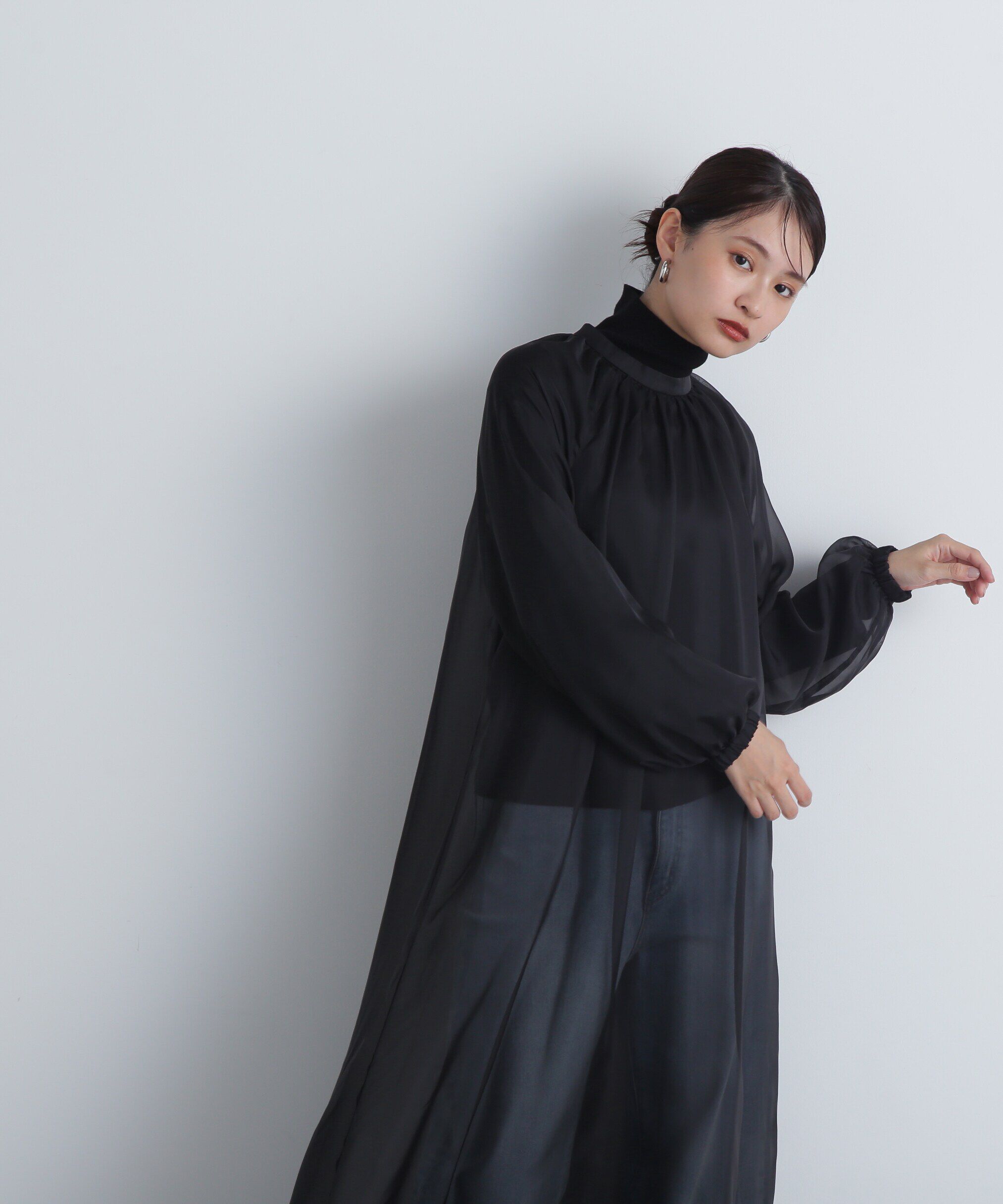  「シアーレイヤードプリントワンピース」|ワンピース|