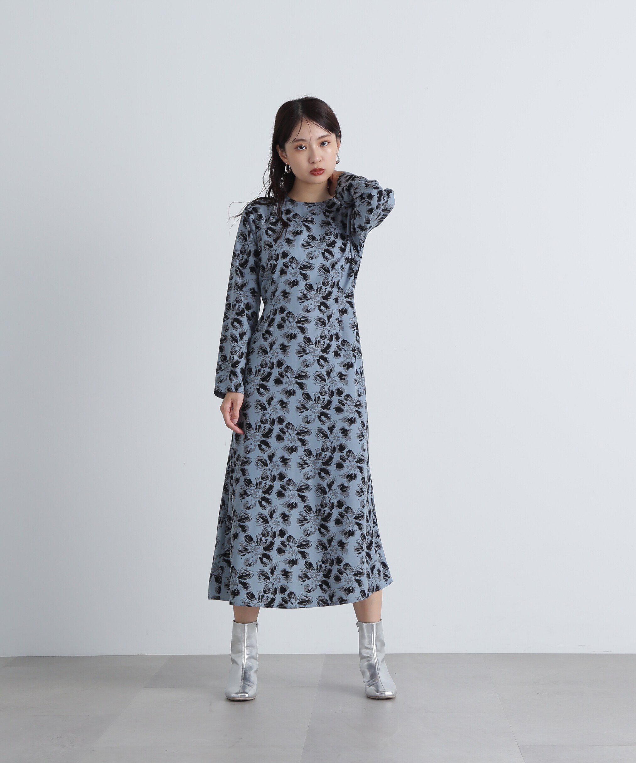  「シアーレイヤードプリントワンピース」|ワンピース|