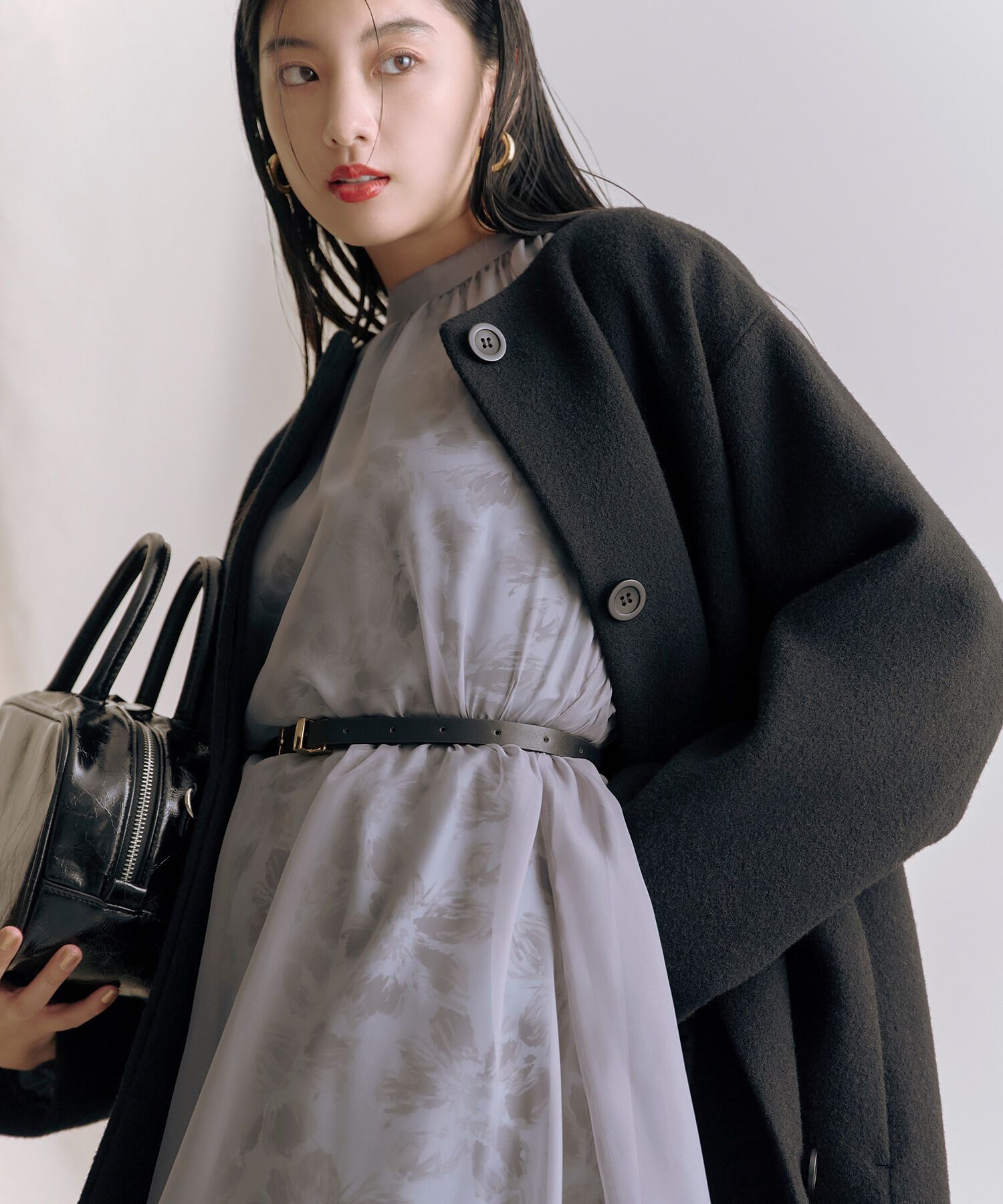  「シアーレイヤードプリントワンピース」|ワンピース|