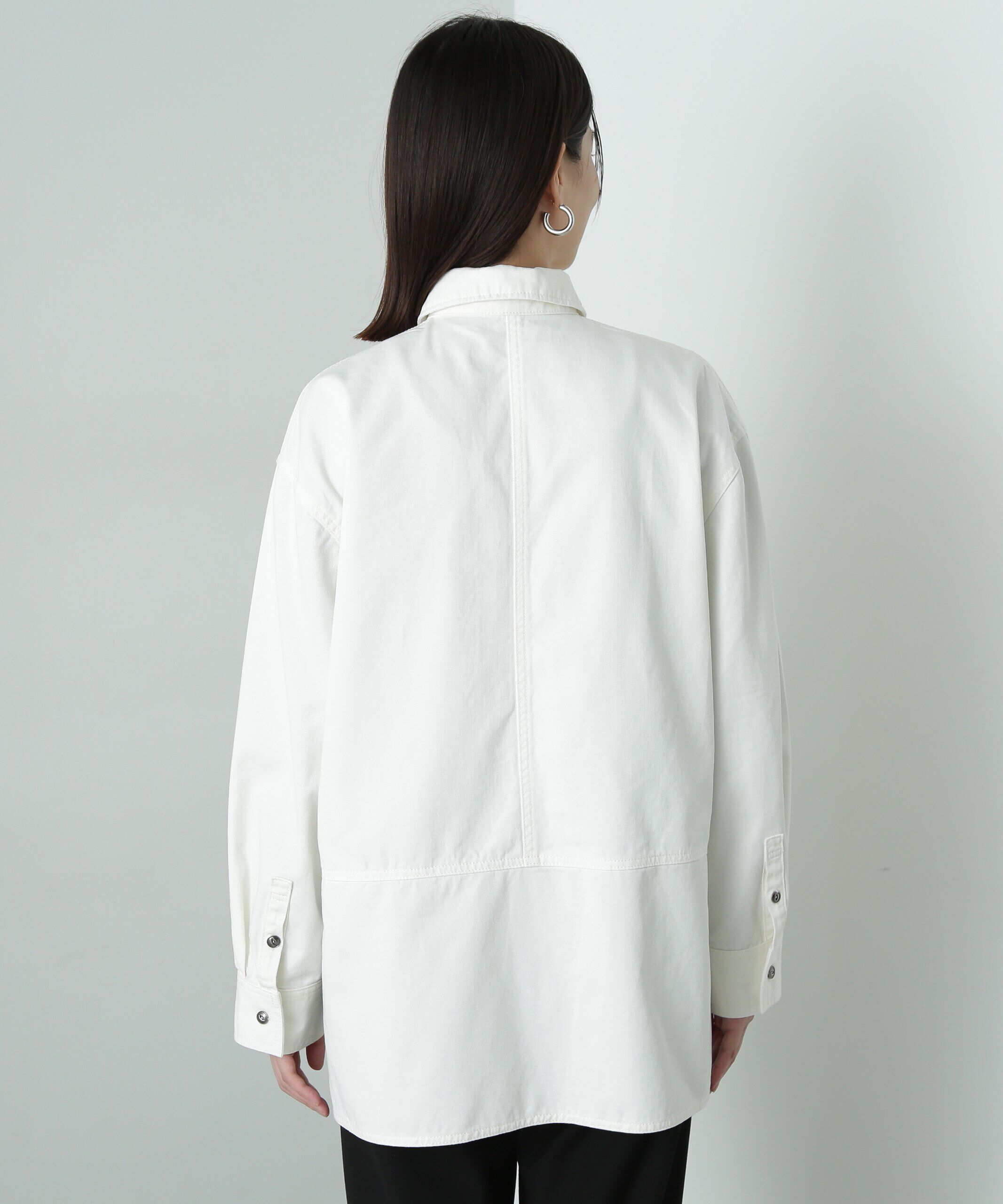  「サイドスリットオーバーサイズシャツ」|シャツ・ブラウス|