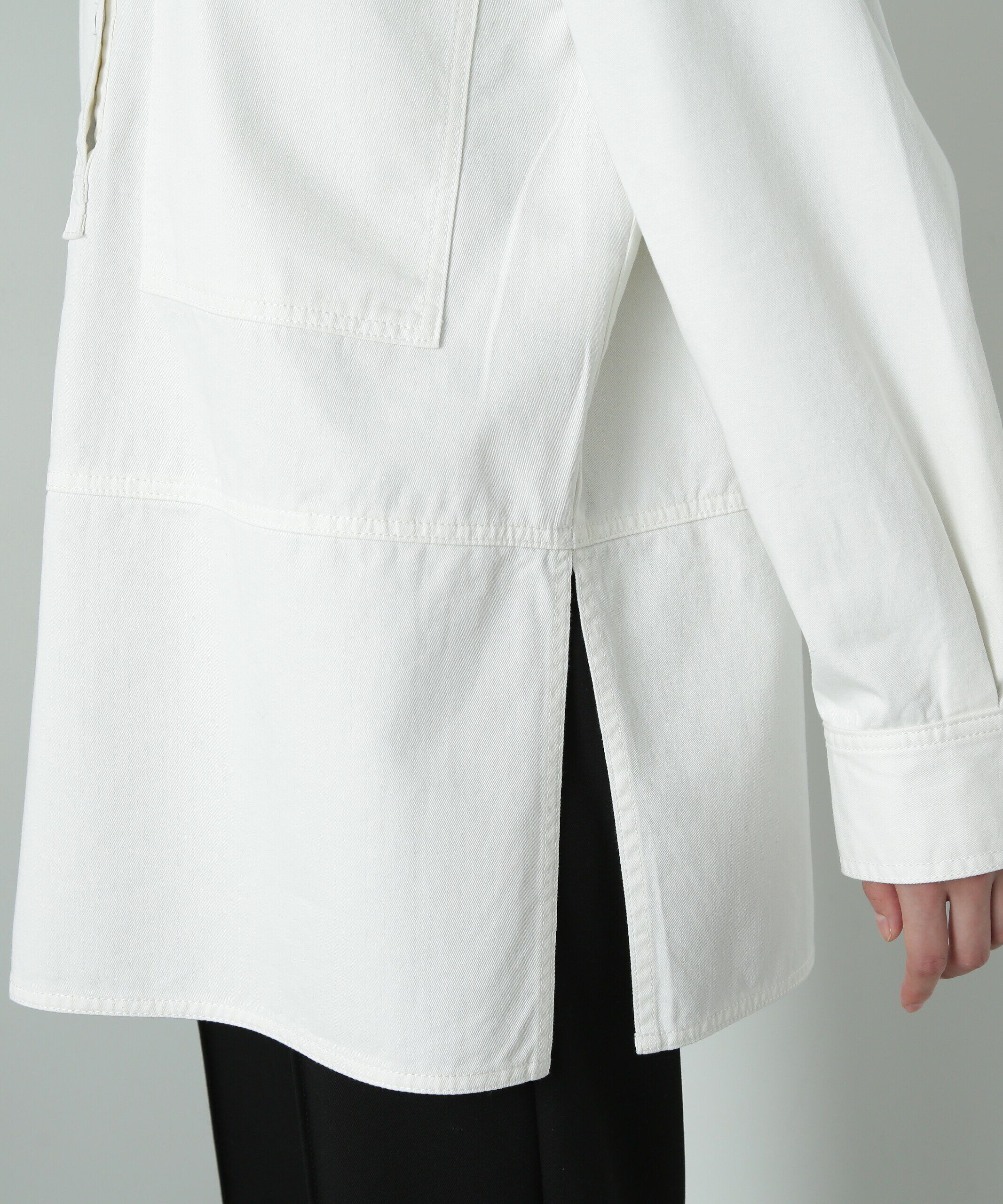  「サイドスリットオーバーサイズシャツ」|シャツ・ブラウス|