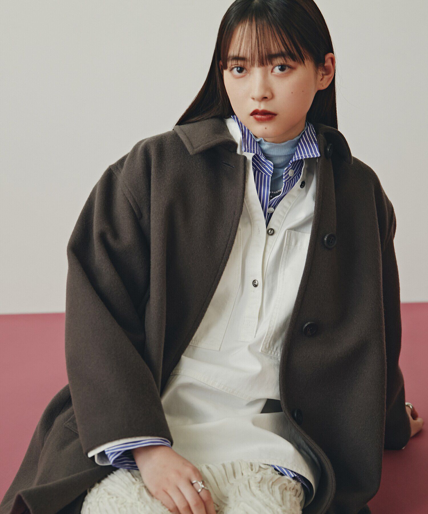  「サイドスリットオーバーサイズシャツ」|シャツ・ブラウス|