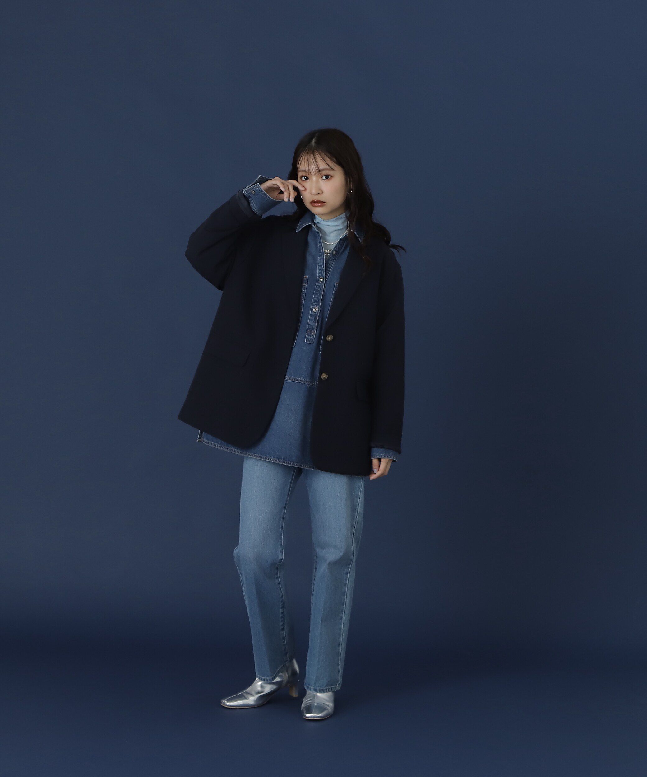  「サイドスリットオーバーサイズシャツ」|シャツ・ブラウス|