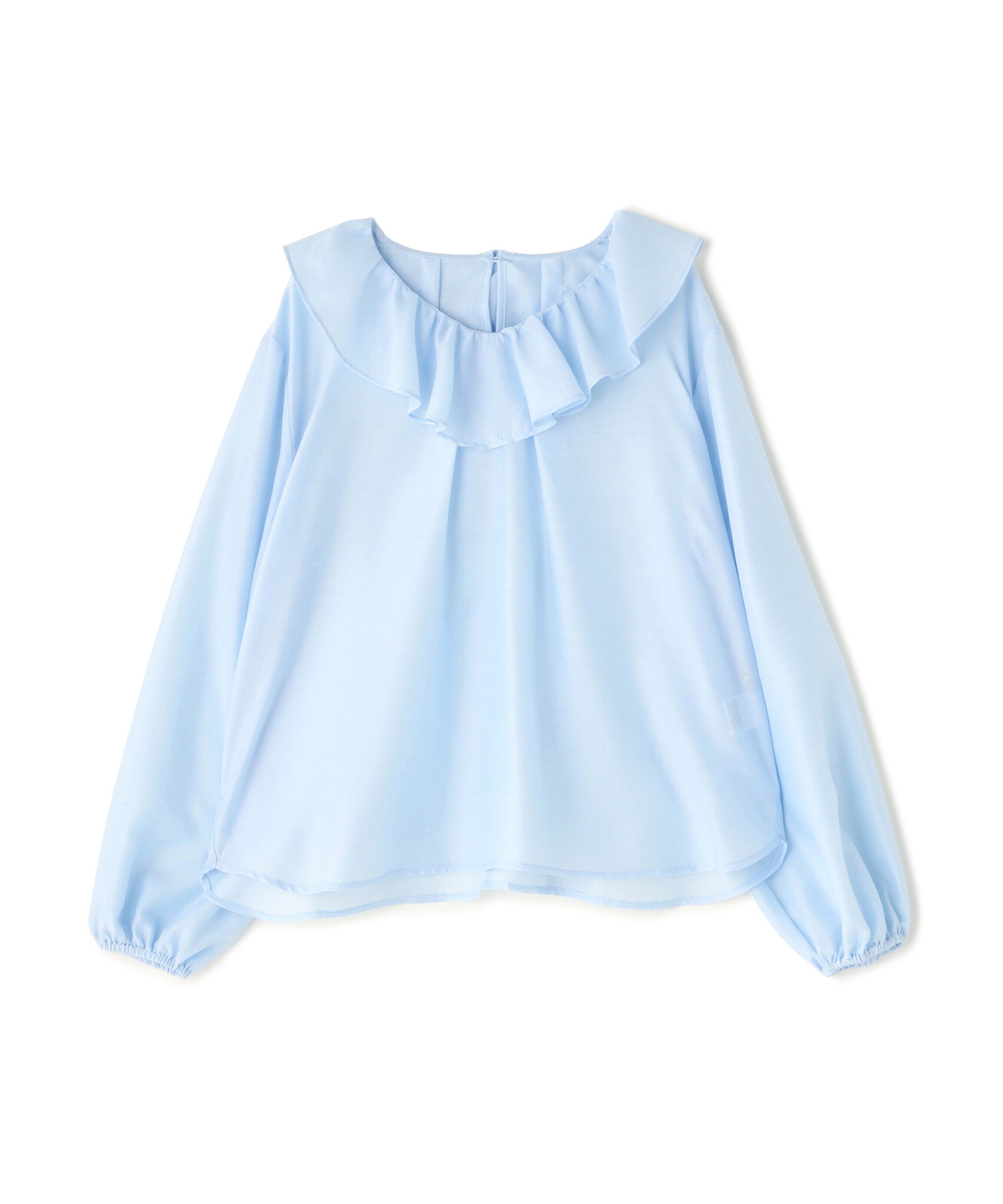  「ラッフルネックブラウス」|シャツ・ブラウス|