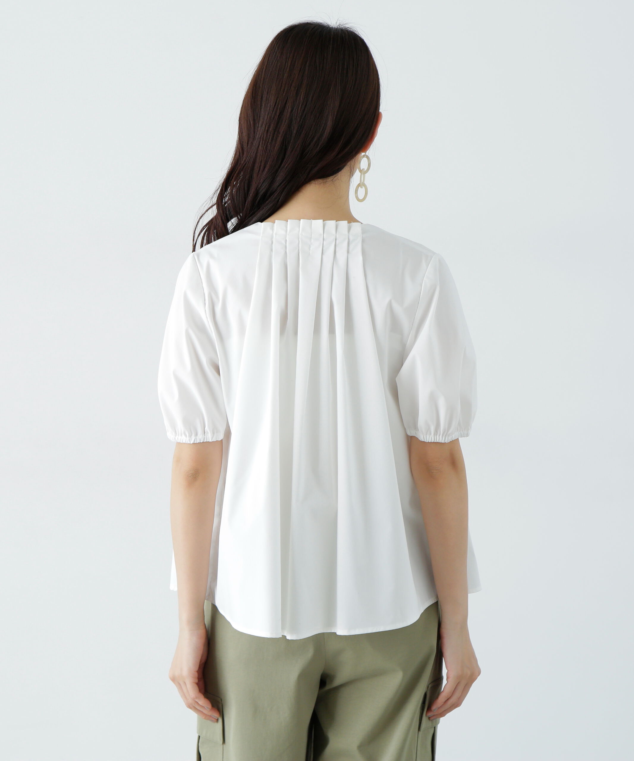  「タックカラーリボンブラウス」|シャツ・ブラウス|