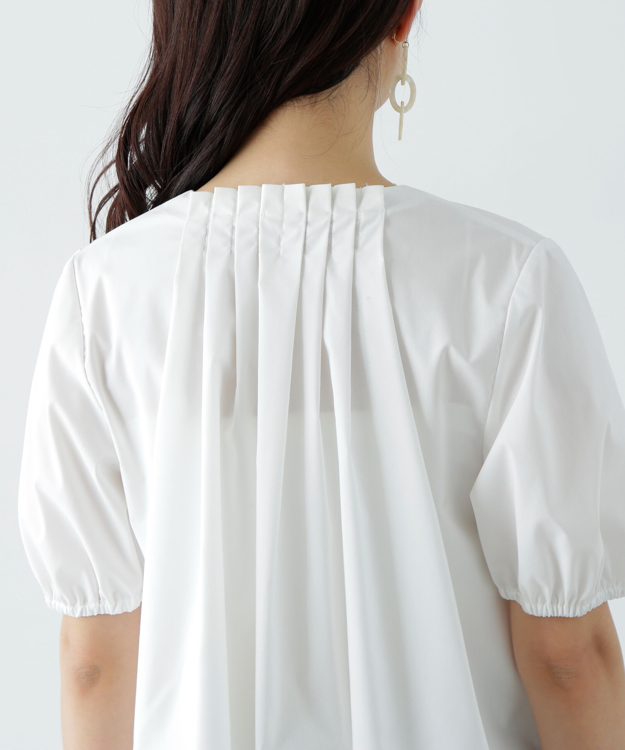  「タックカラーリボンブラウス」|シャツ・ブラウス|