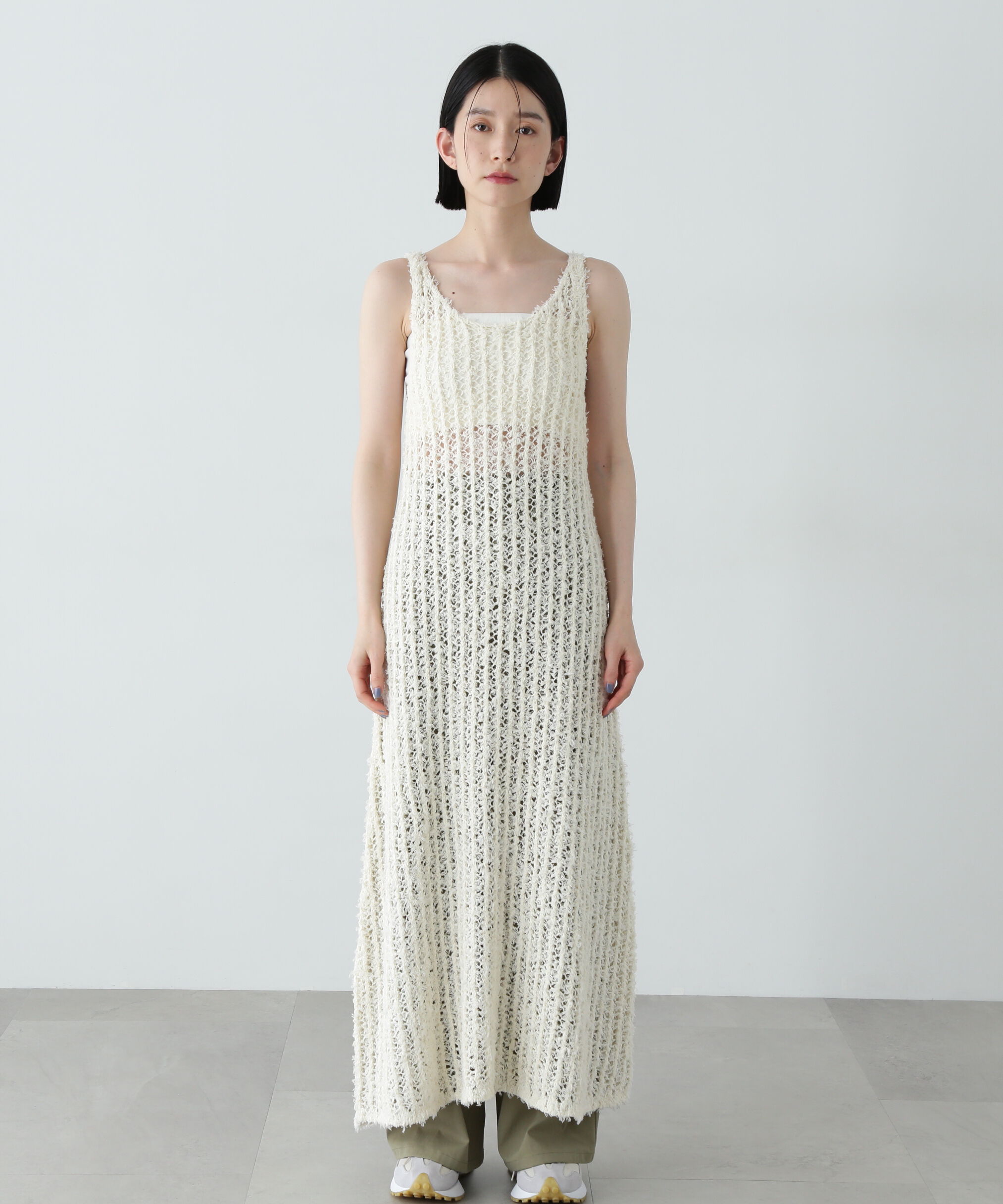  「メッシュニットワンピース」|ワンピース|