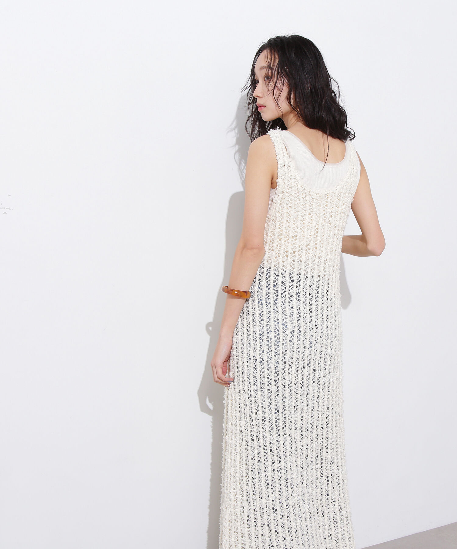  「メッシュニットワンピース」|ワンピース|