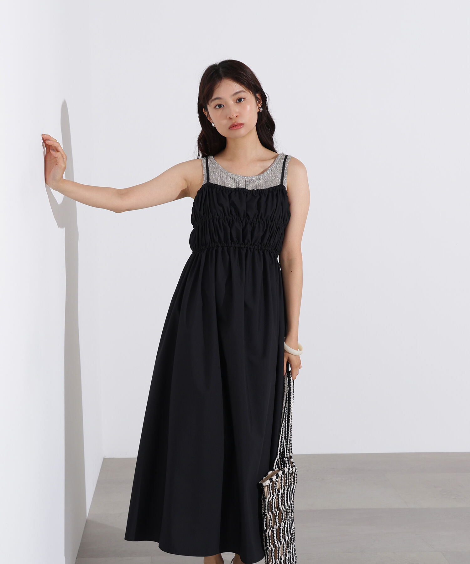  「バックオープンギャザーキャミワンピース」|ワンピース|