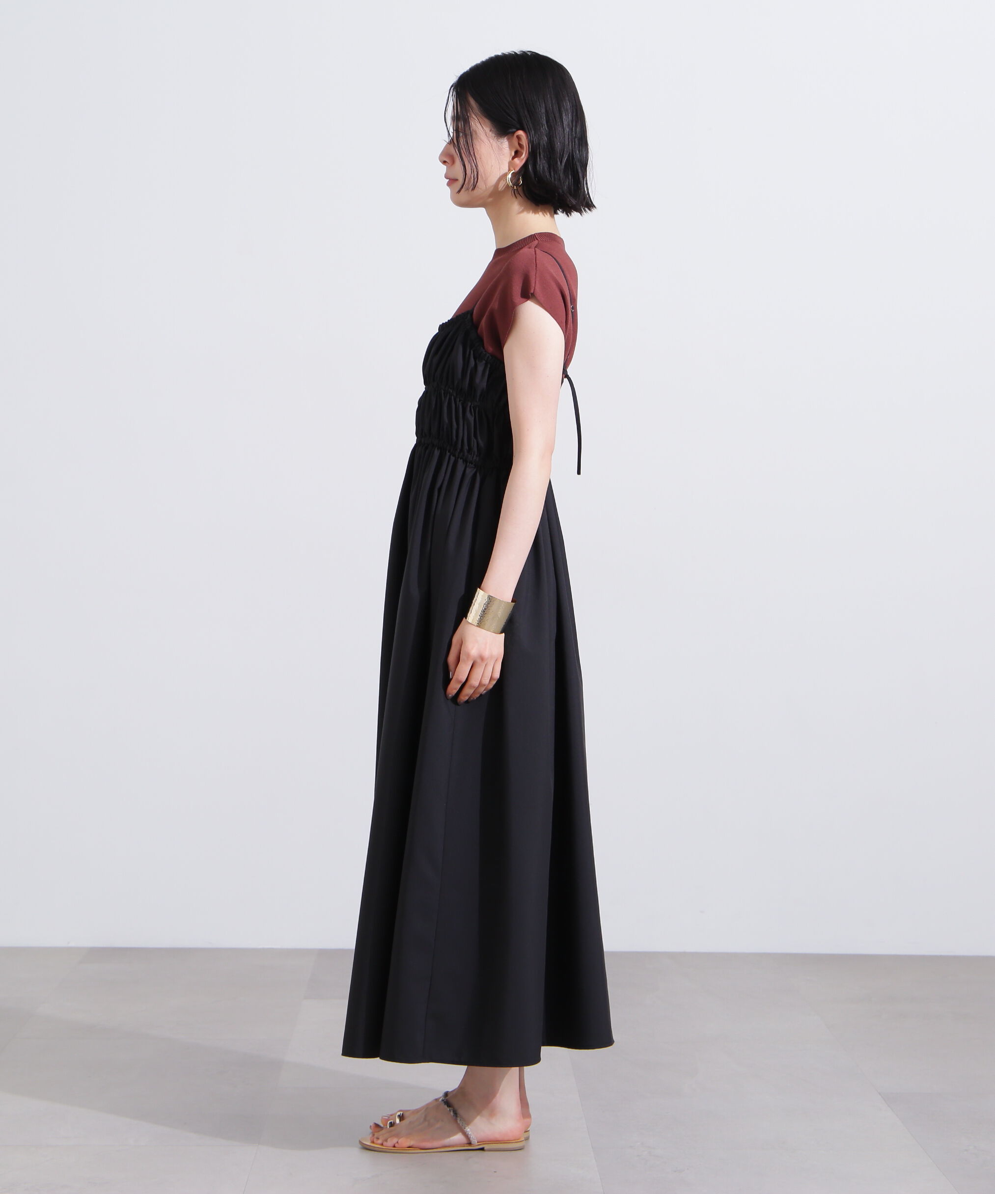  「バックオープンギャザーキャミワンピース」|ワンピース|