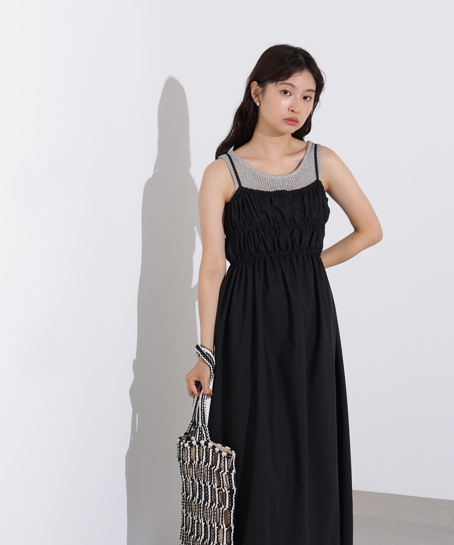  「バックオープンギャザーキャミワンピース」|ワンピース|